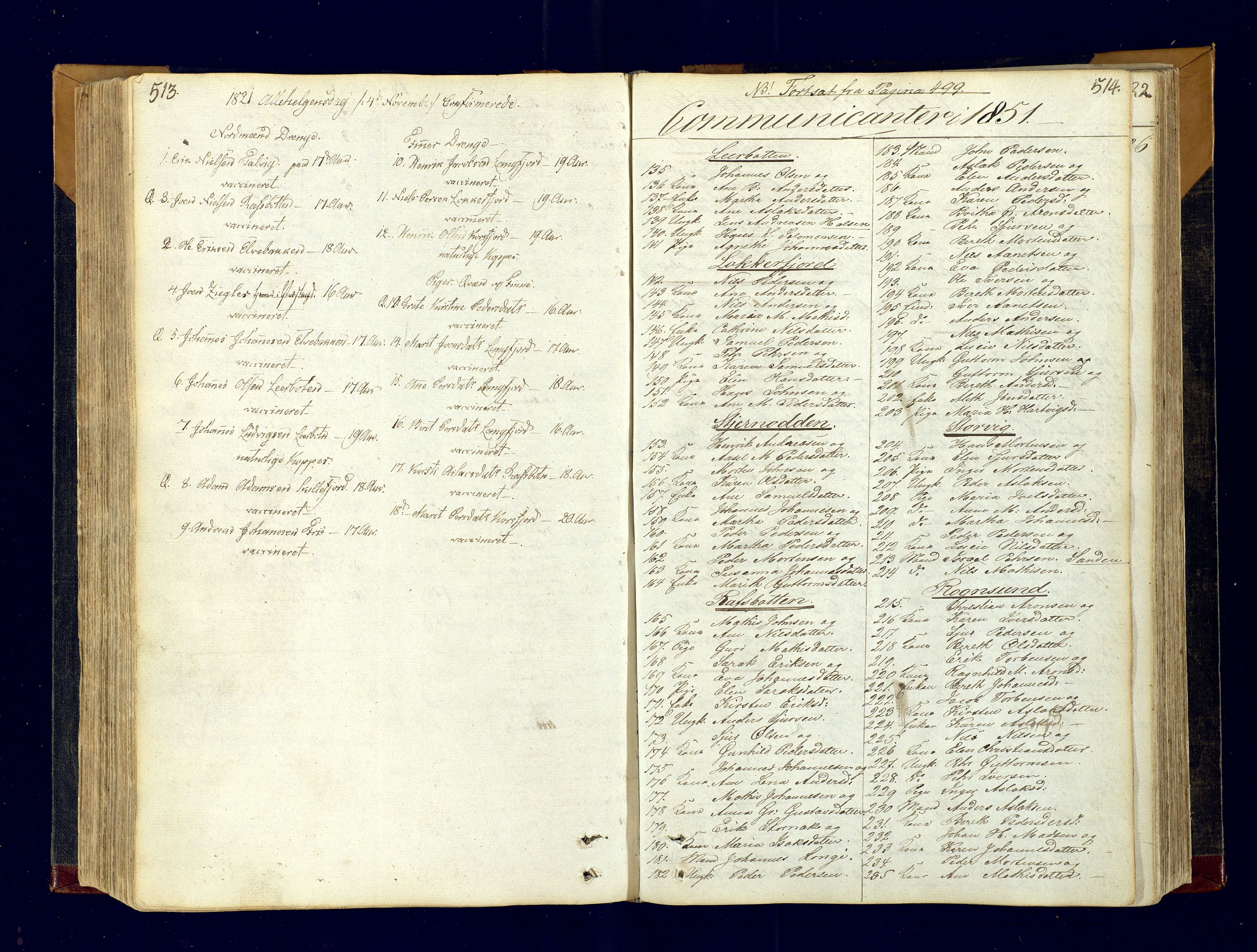 Talvik sokneprestkontor, SATØ/S-1337/H/Ha/L0007kirke: Parish register (official) no. 7, 1813-1821, p. 513-514