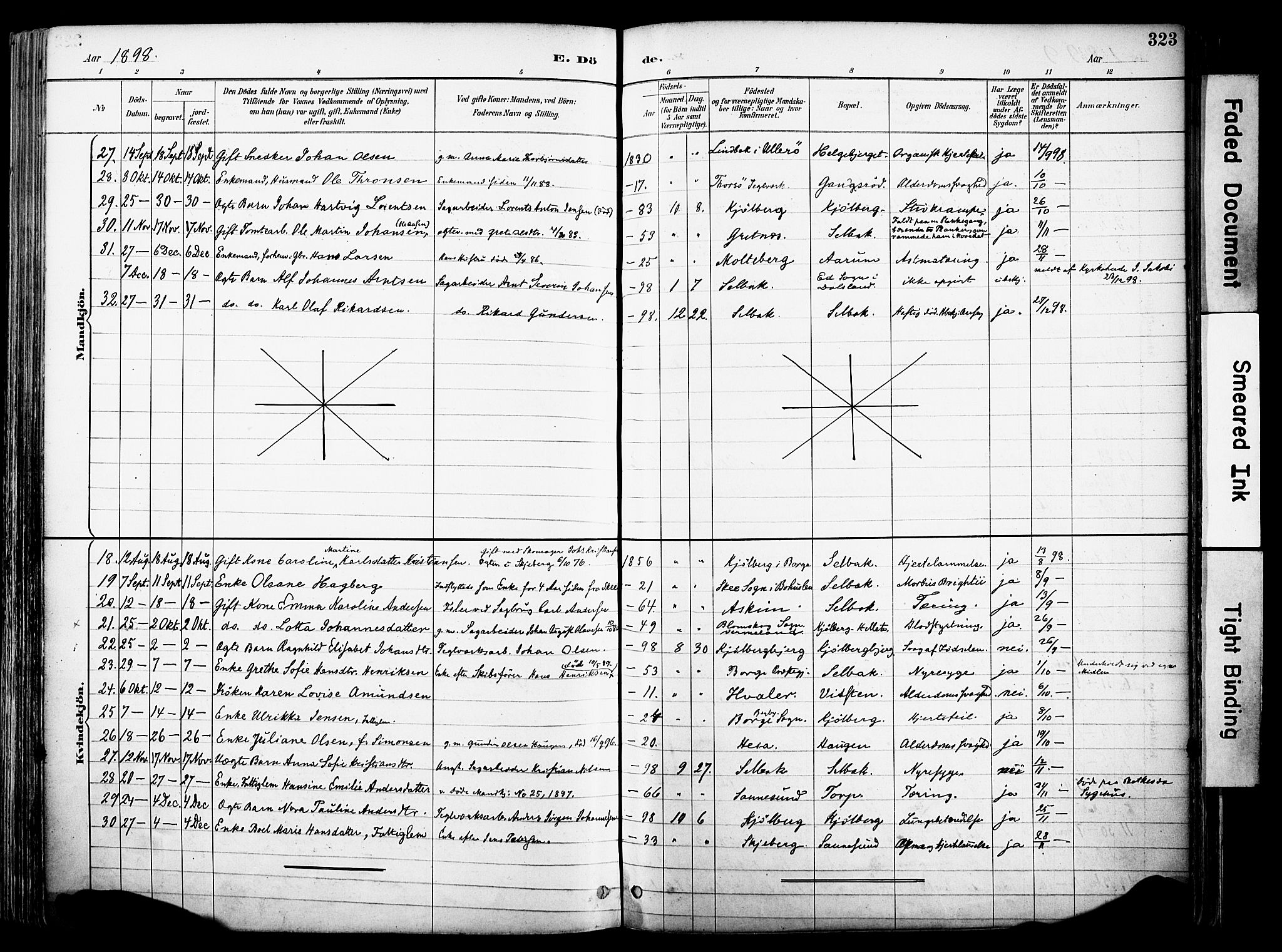 Borge prestekontor Kirkebøker, AV/SAO-A-10903/F/Fa/L0008: Parish register (official) no. I 8B, 1887-1902, p. 323