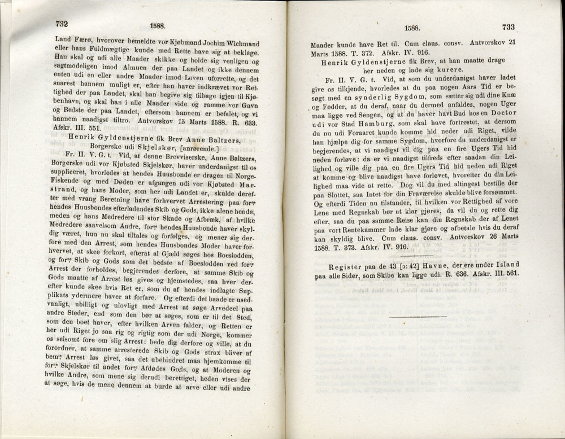 Publikasjoner utgitt av Det Norske Historiske Kildeskriftfond, PUBL/-/-/-: Norske Rigs-Registranter, bind 2, 1572-1588, p. 732-733