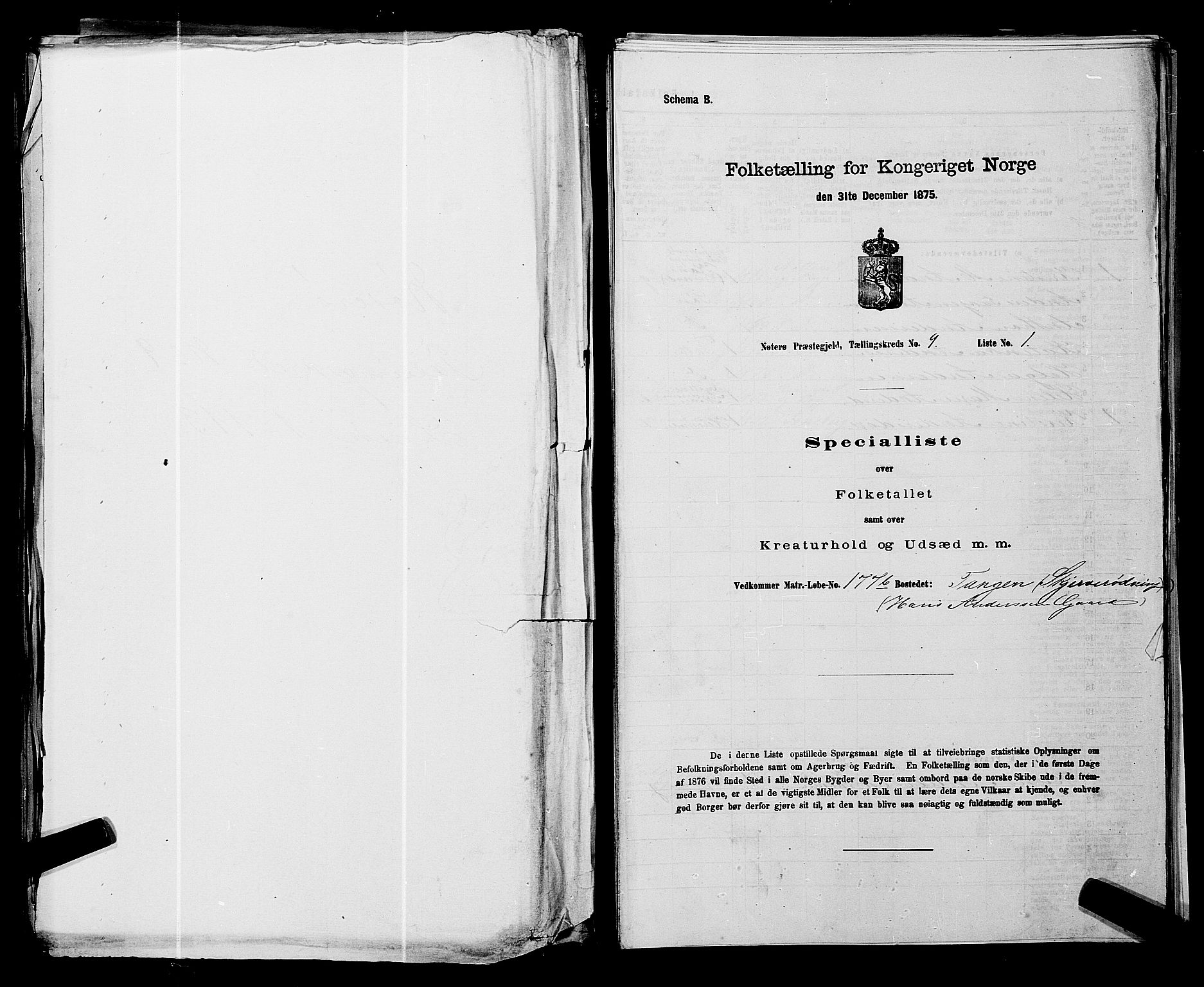 SAKO, 1875 census for 0722P Nøtterøy, 1875, p. 1735