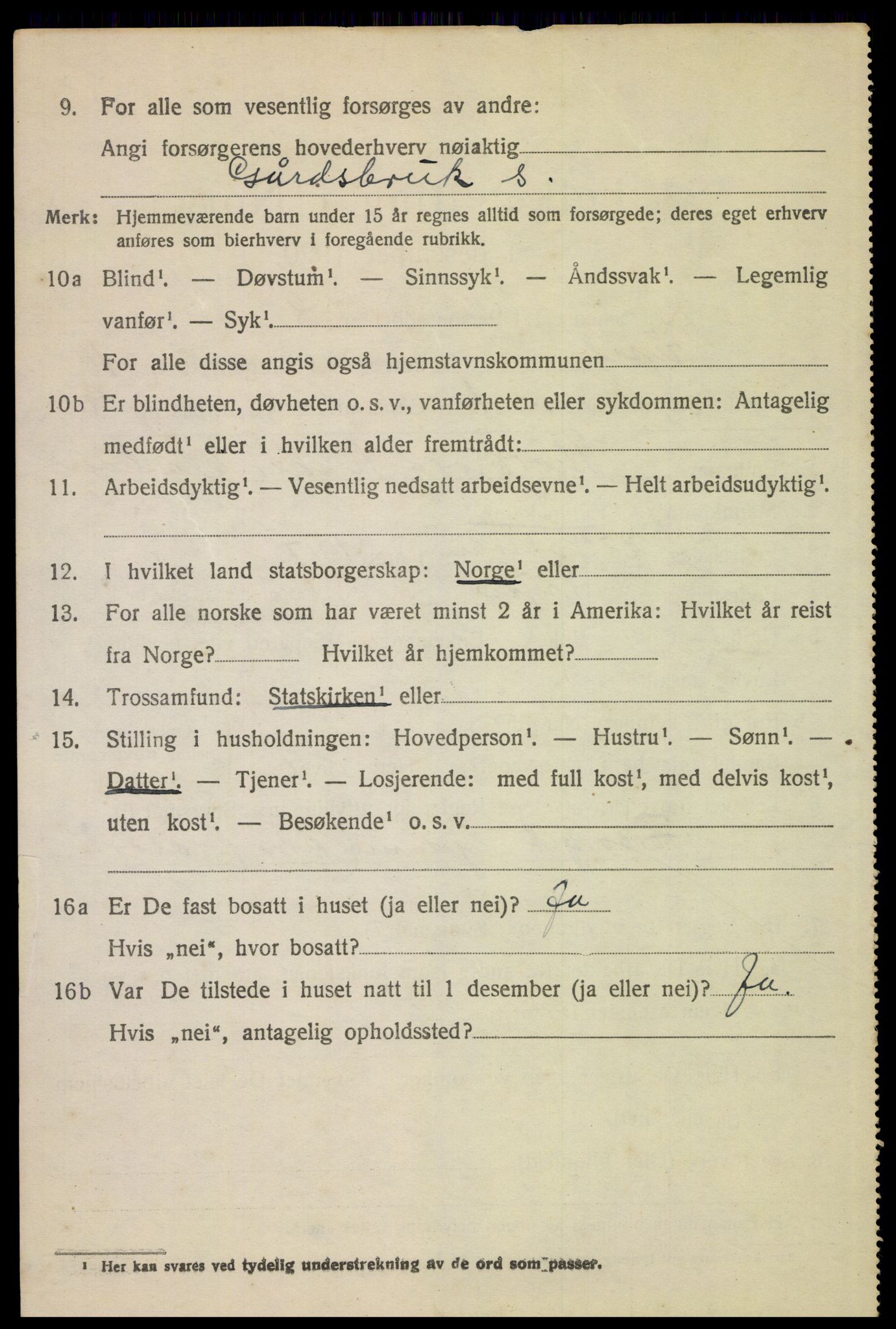 SAH, 1920 census for Trysil, 1920, p. 6972