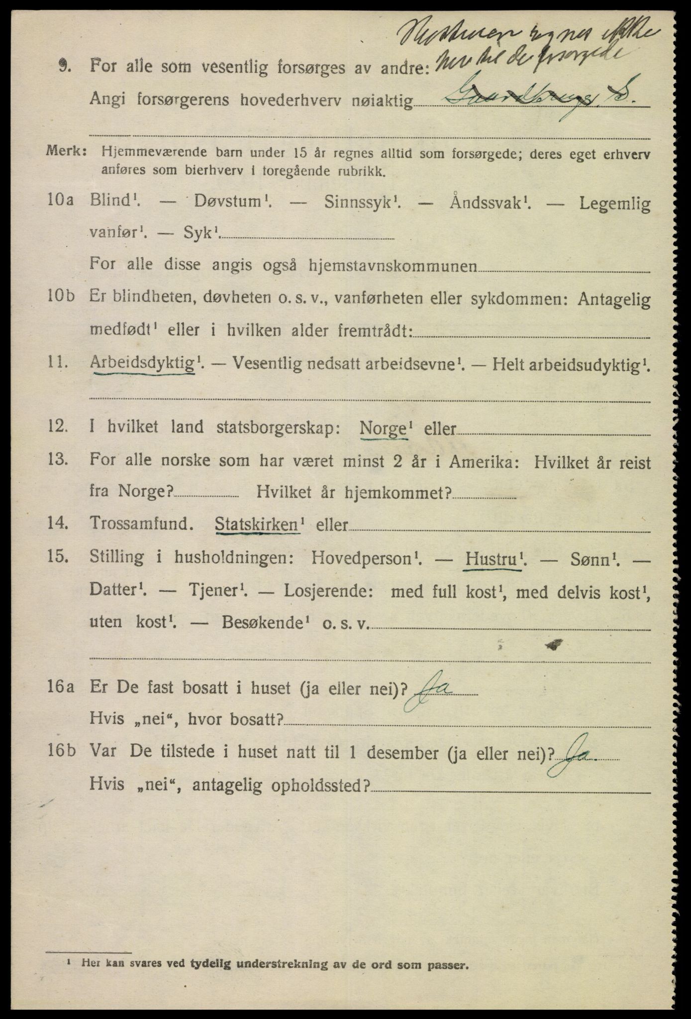 SAK, 1920 census for Eiken, 1920, p. 932