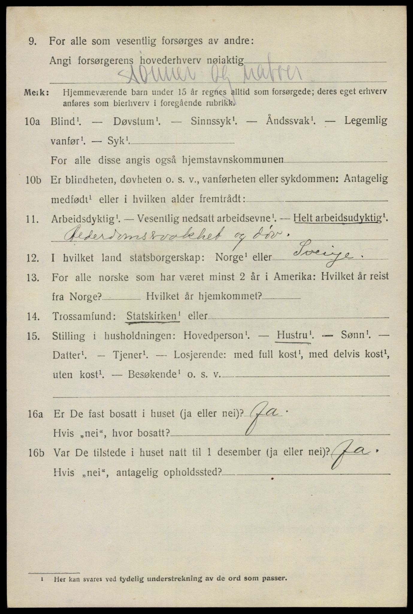 SAO, 1920 census for Onsøy, 1920, p. 12461