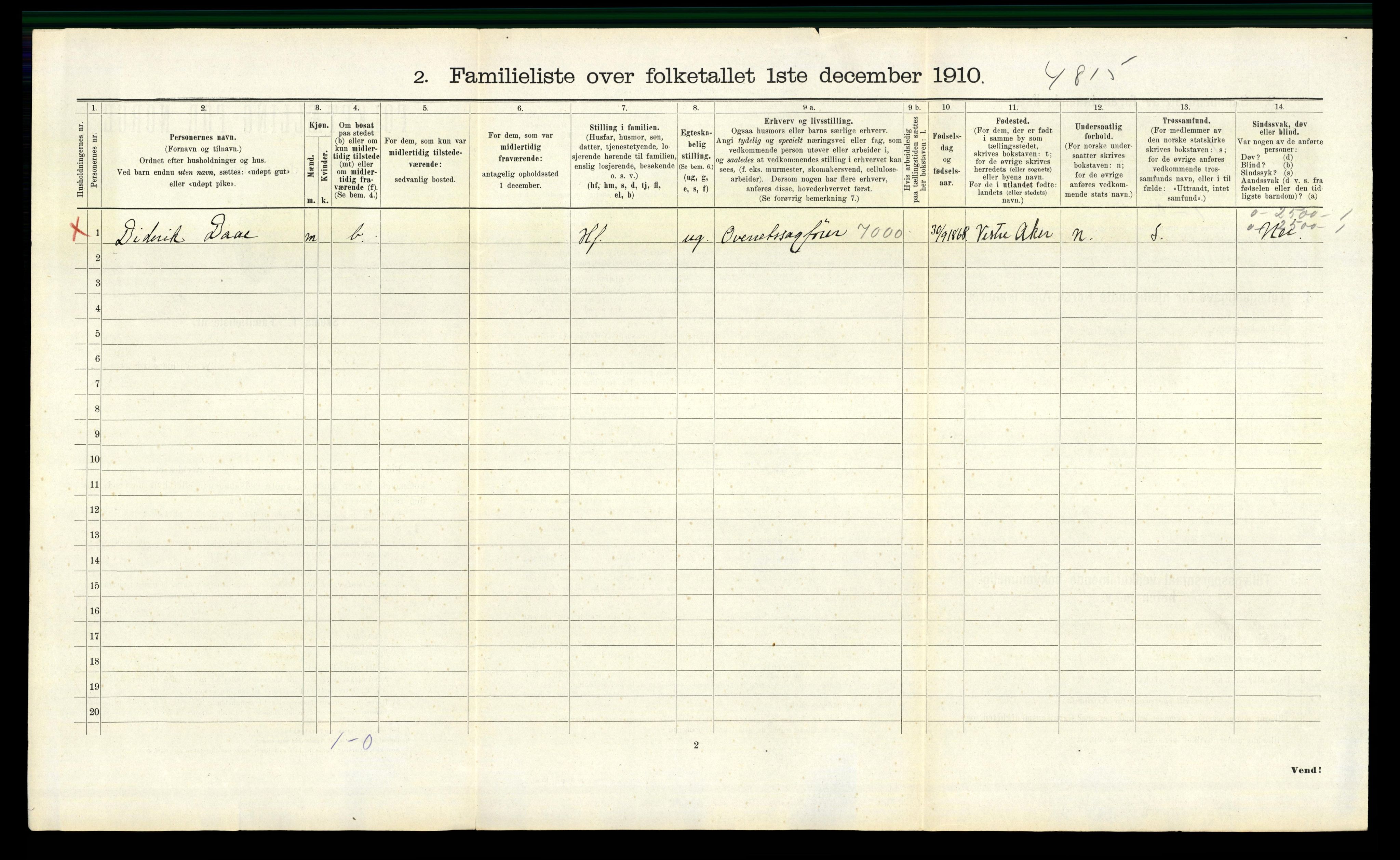 RA, 1910 census for Trondheim, 1910, p. 5770