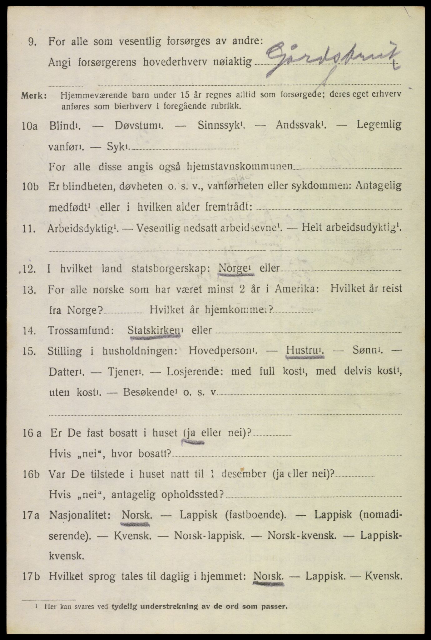 SAT, 1920 census for Borge, 1920, p. 4300