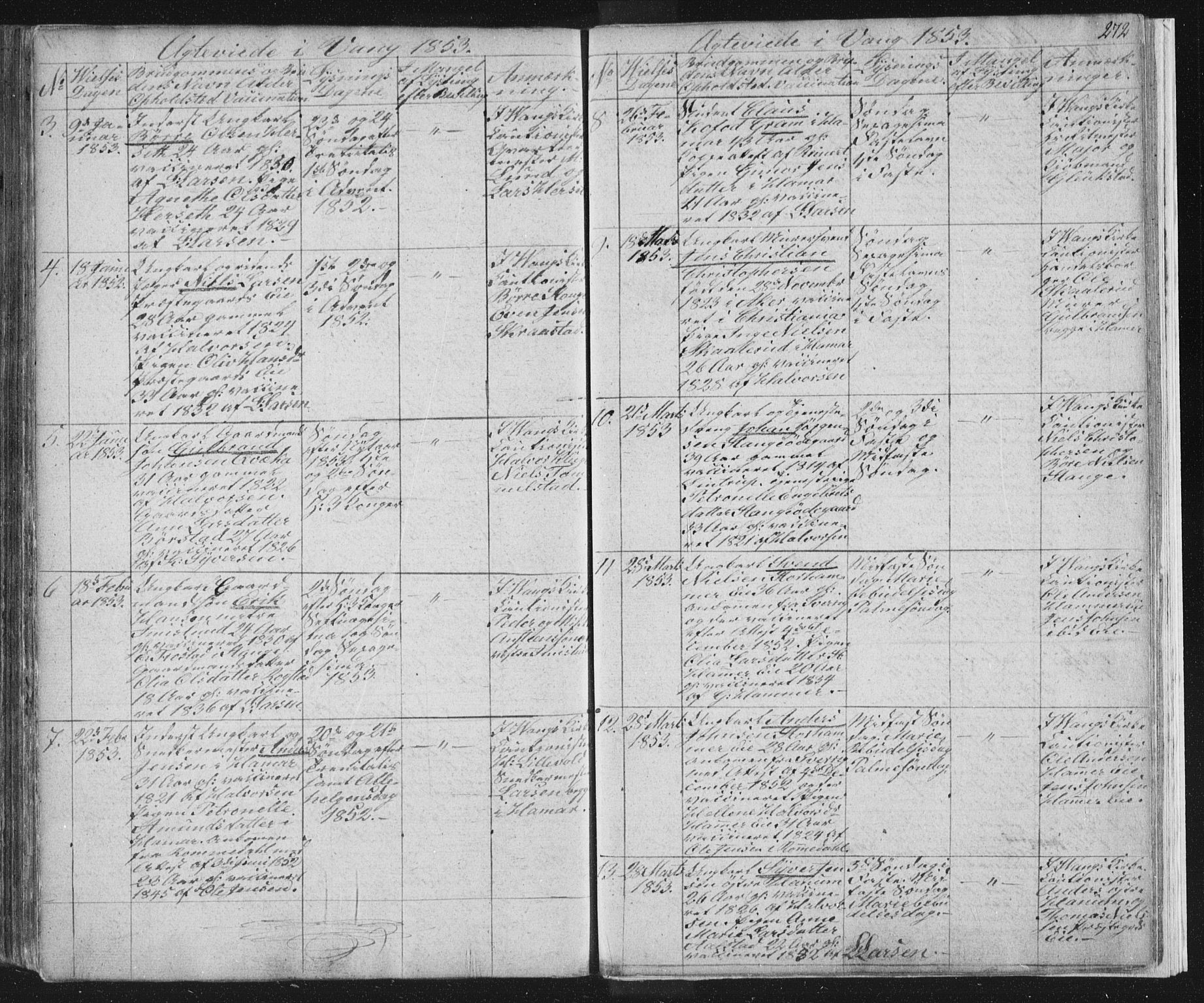 Vang prestekontor, Hedmark, AV/SAH-PREST-008/H/Ha/Hab/L0008: Parish register (copy) no. 8, 1832-1854, p. 272