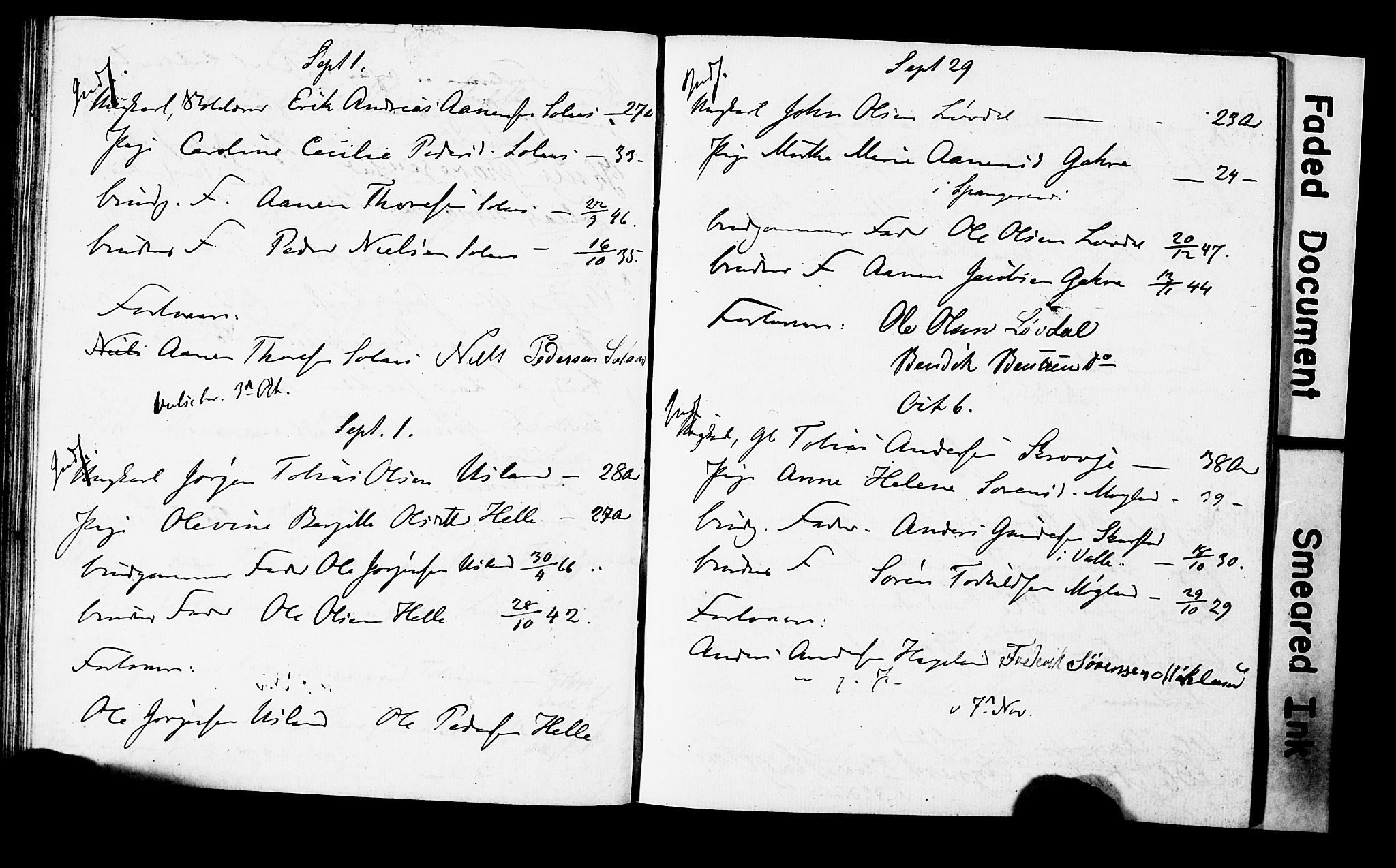 Holum sokneprestkontor, SAK/1111-0022/F/Fe/L0002: Banns register no. II 5 2, 1858-1875, p. 47