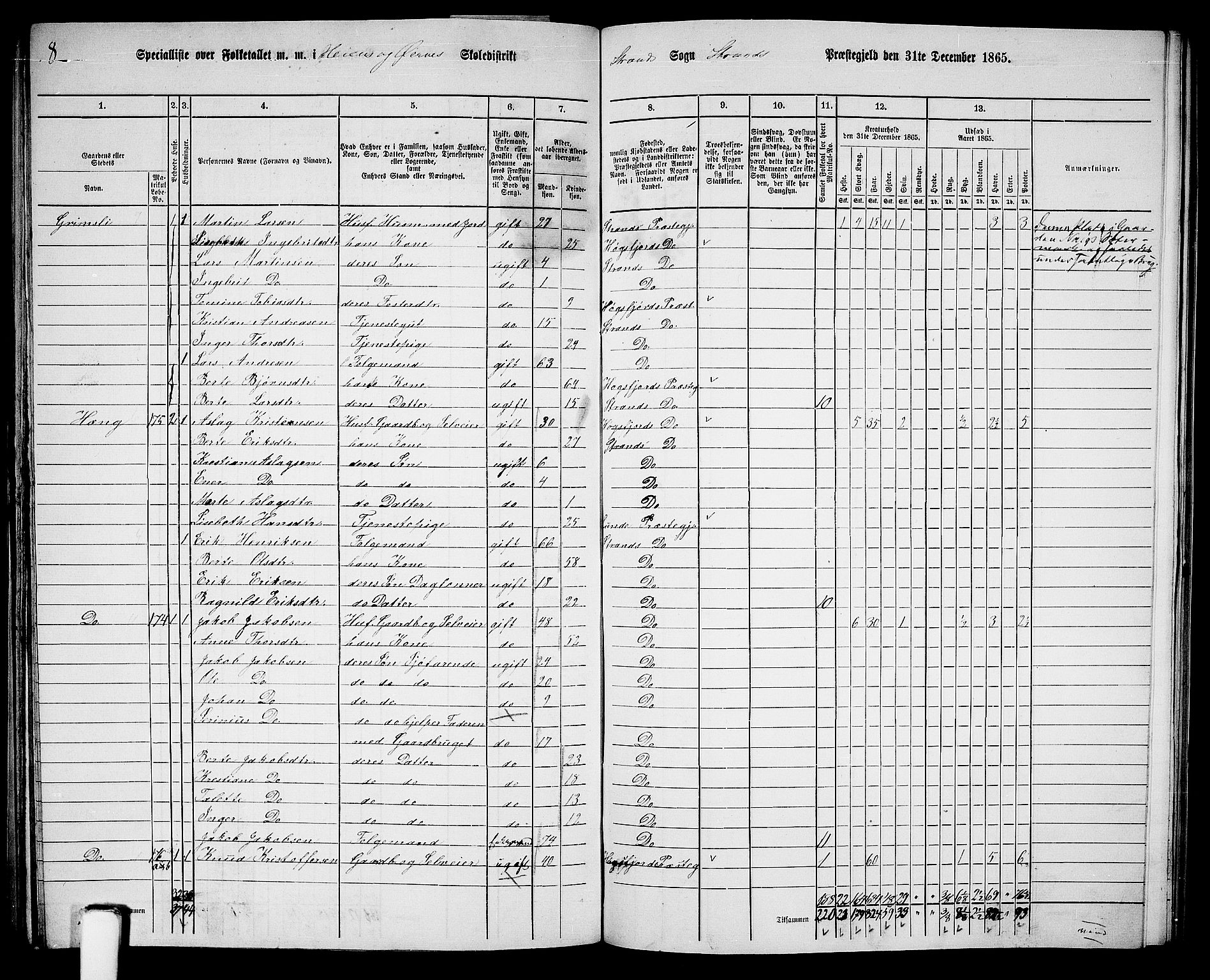 RA, 1865 census for Strand, 1865, p. 64