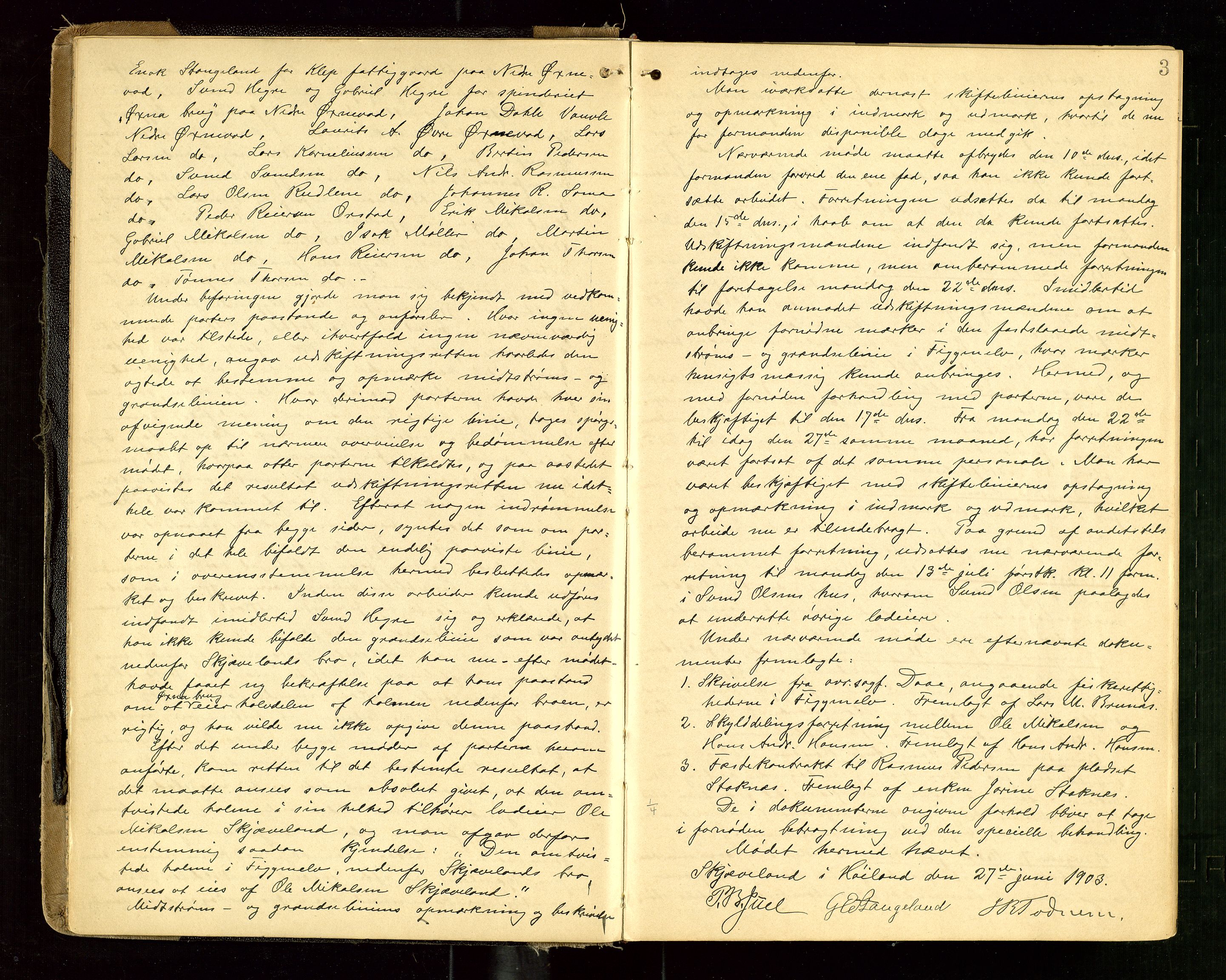 Rogaland jordskifterett, AV/SAST-A-102426/Oa/L0055: Forhandlingsprotokoll, 1903-1905, p. 3