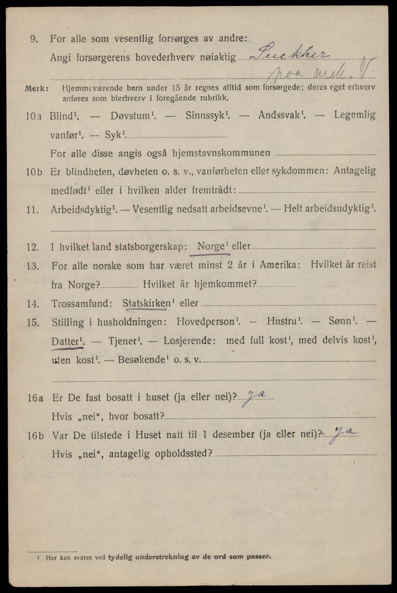 SAT, 1920 census for Trondheim, 1920, p. 111437