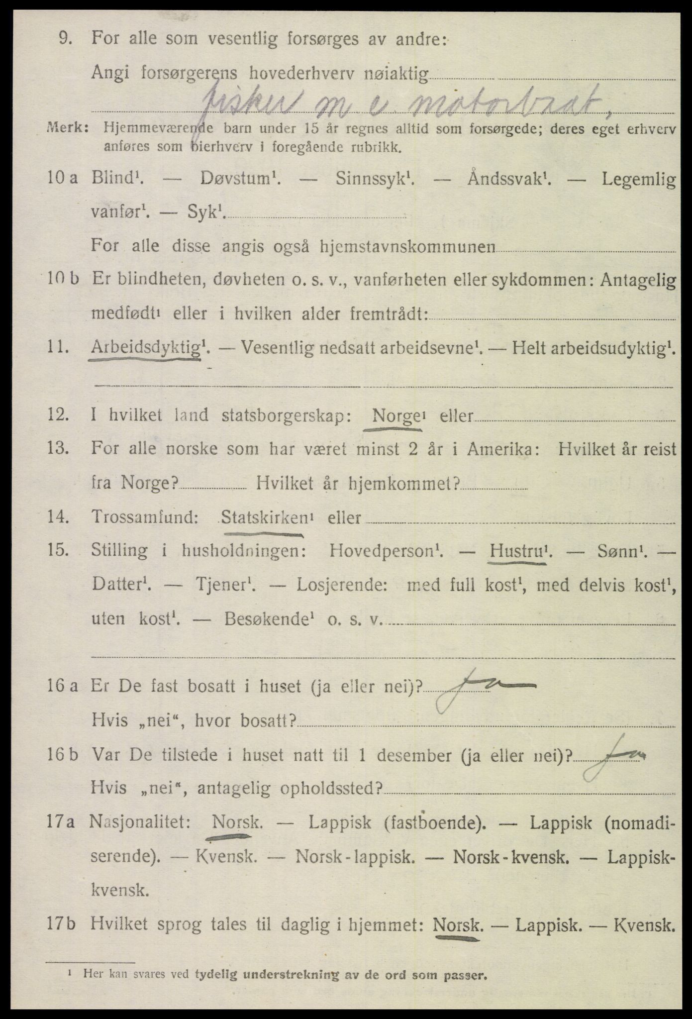 SAT, 1920 census for Otterøy, 1920, p. 2654
