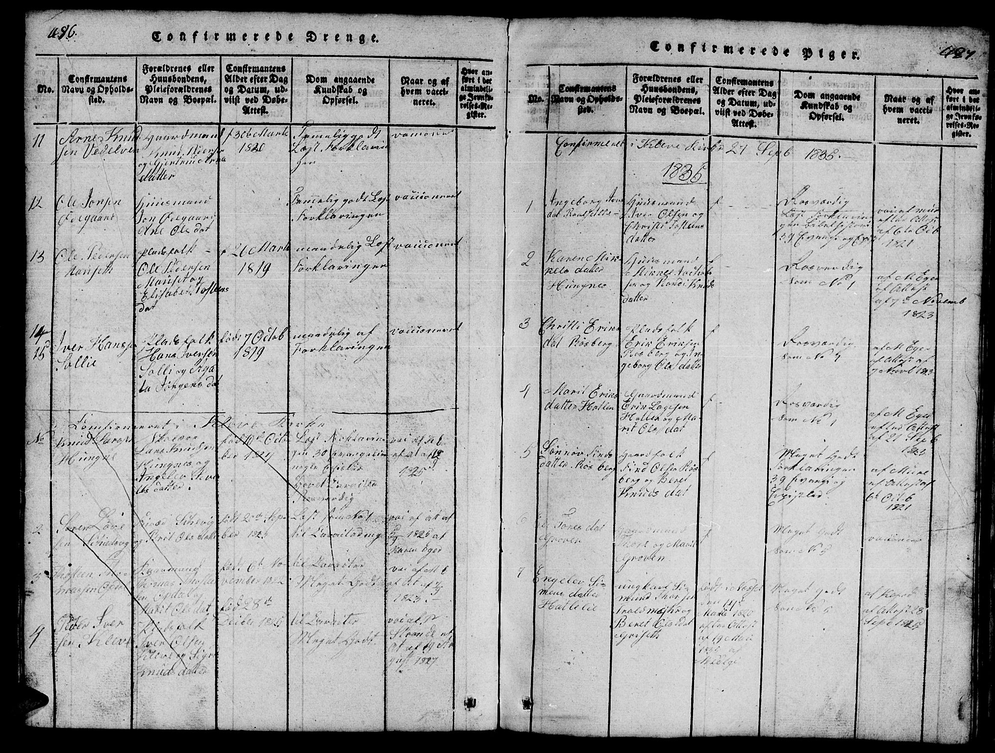 Ministerialprotokoller, klokkerbøker og fødselsregistre - Møre og Romsdal, SAT/A-1454/557/L0683: Parish register (copy) no. 557C01, 1818-1862, p. 486-487