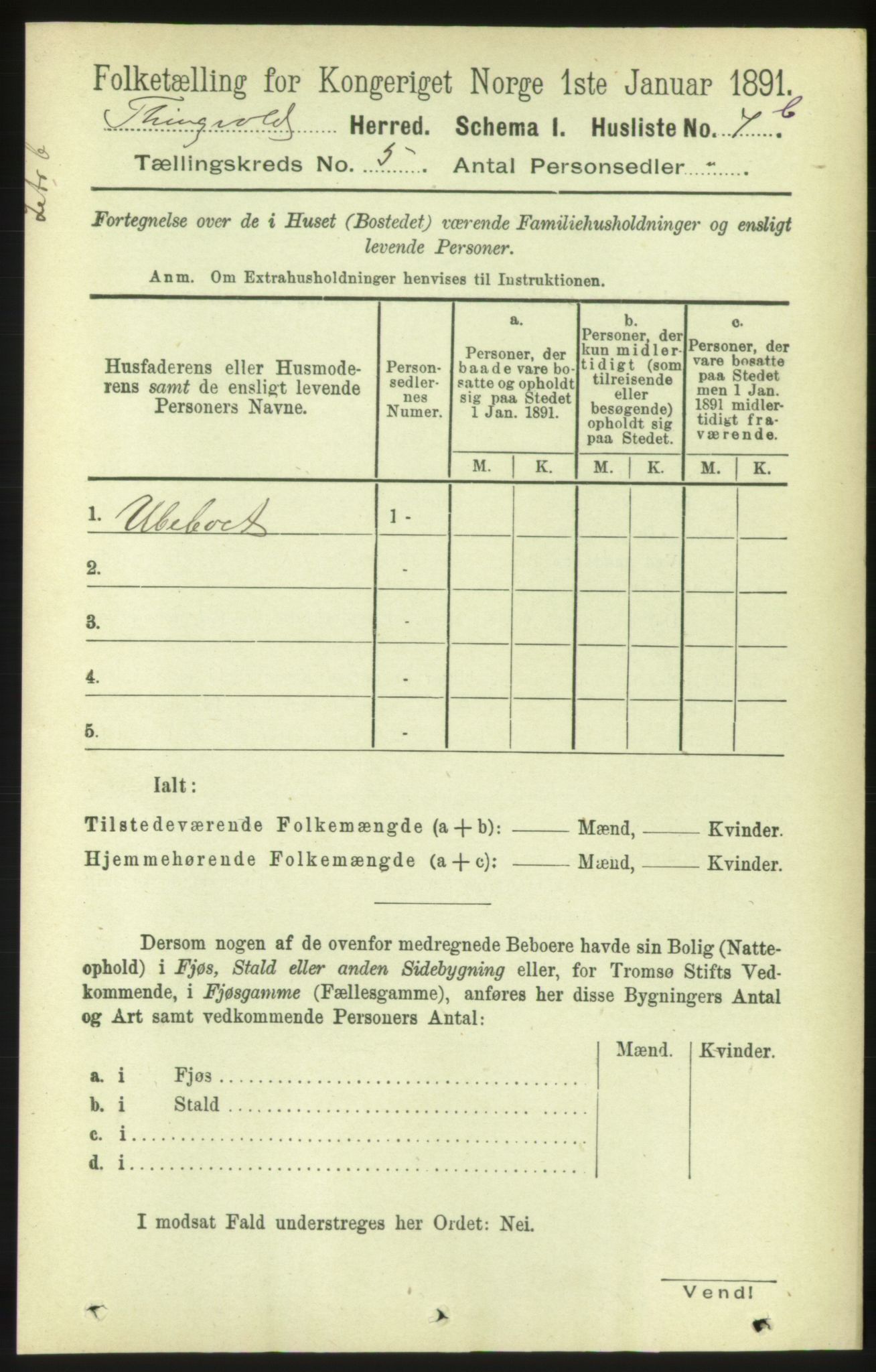 RA, 1891 census for 1560 Tingvoll, 1891, p. 2011