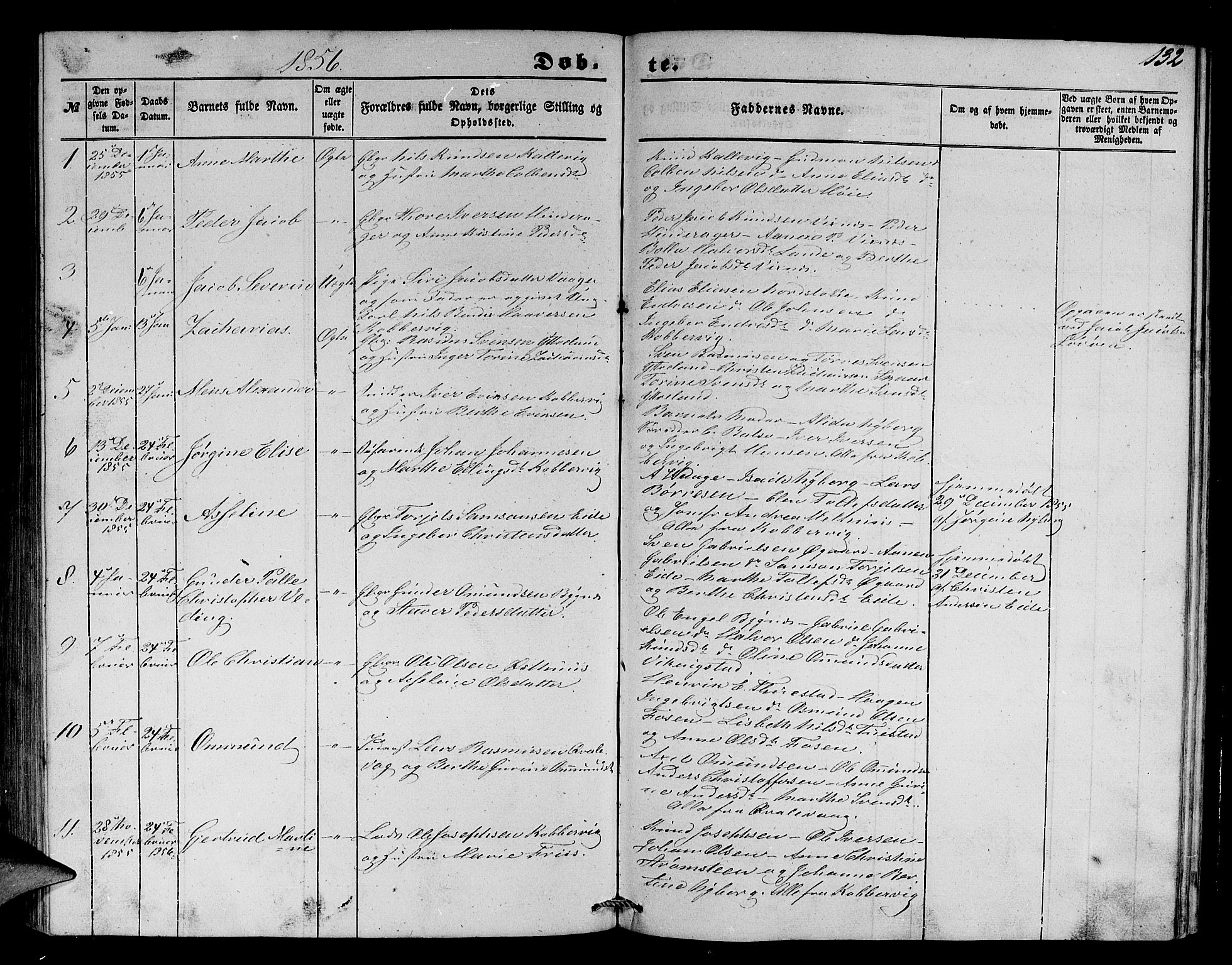 Avaldsnes sokneprestkontor, SAST/A -101851/H/Ha/Hab/L0002: Parish register (copy) no. B 2, 1848-1856, p. 132