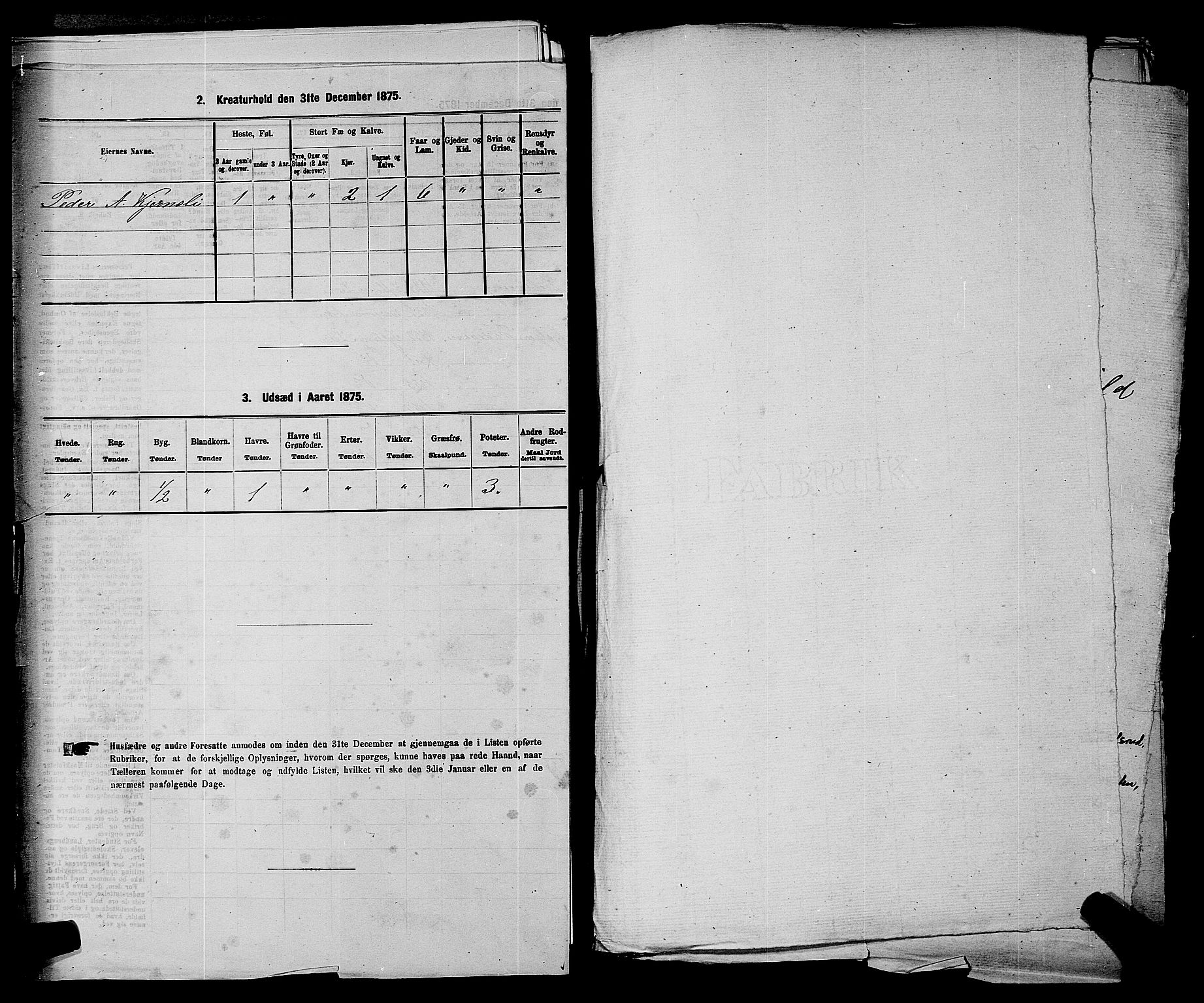SAKO, 1875 census for 0626P Lier, 1875, p. 2430