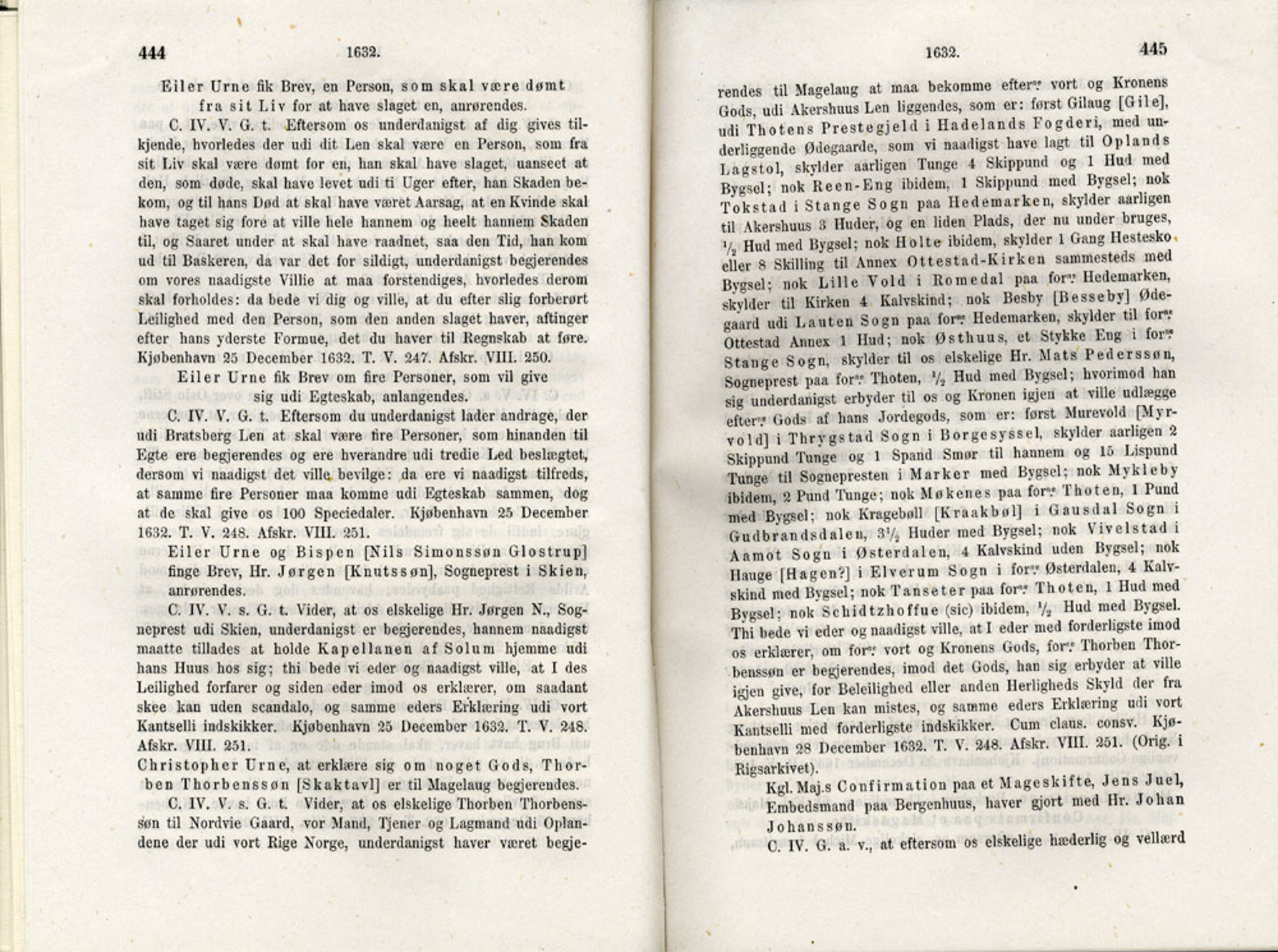 Publikasjoner utgitt av Det Norske Historiske Kildeskriftfond, PUBL/-/-/-: Norske Rigs-Registranter, bind 6, 1628-1634, p. 444-445