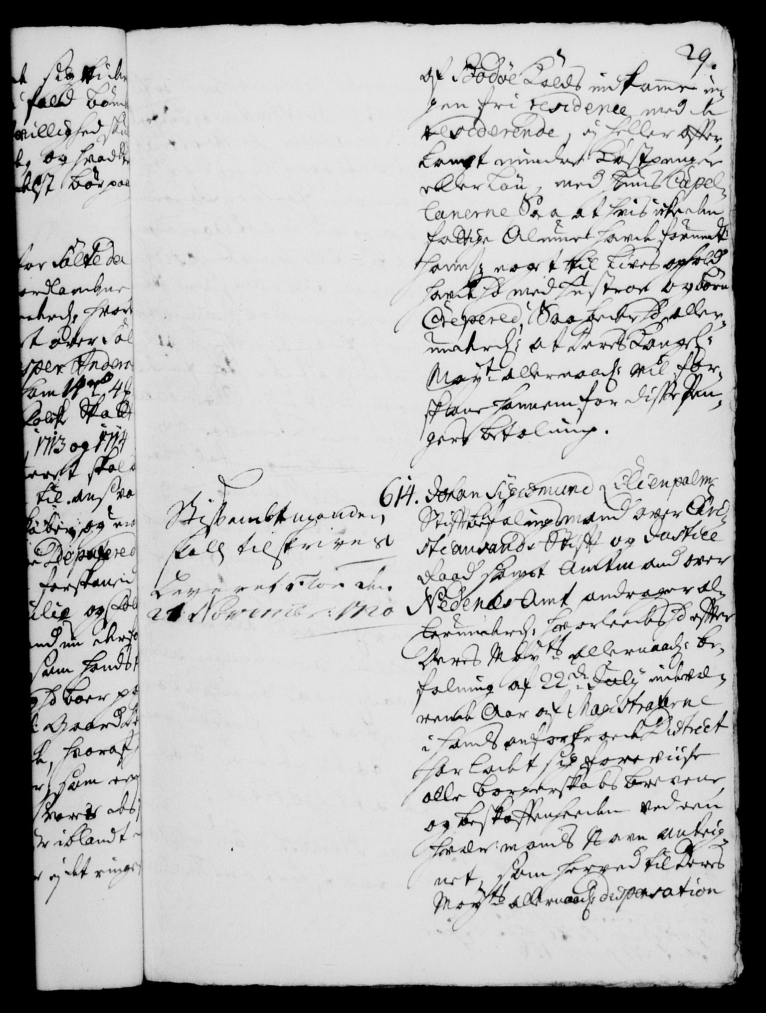 Rentekammeret, Kammerkanselliet, RA/EA-3111/G/Gh/Gha/L0003: Norsk ekstraktmemorialprotokoll, sak. 600-765 (merket RK 53.48), 1720-1721, p. 29