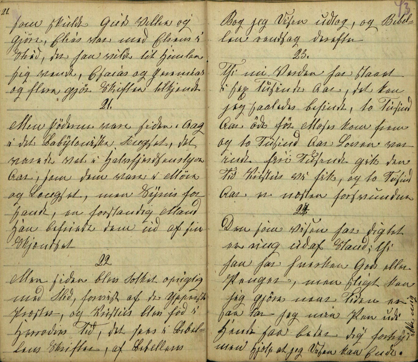 Rikard Berge, TEMU/TGM-A-1003/F/L0005/0018: 160-200 / 177 Handskriven visebok. Tilhører Aasheim af Sigjords Præstegjeld, 1870. Vise, 1870, p. 42-43