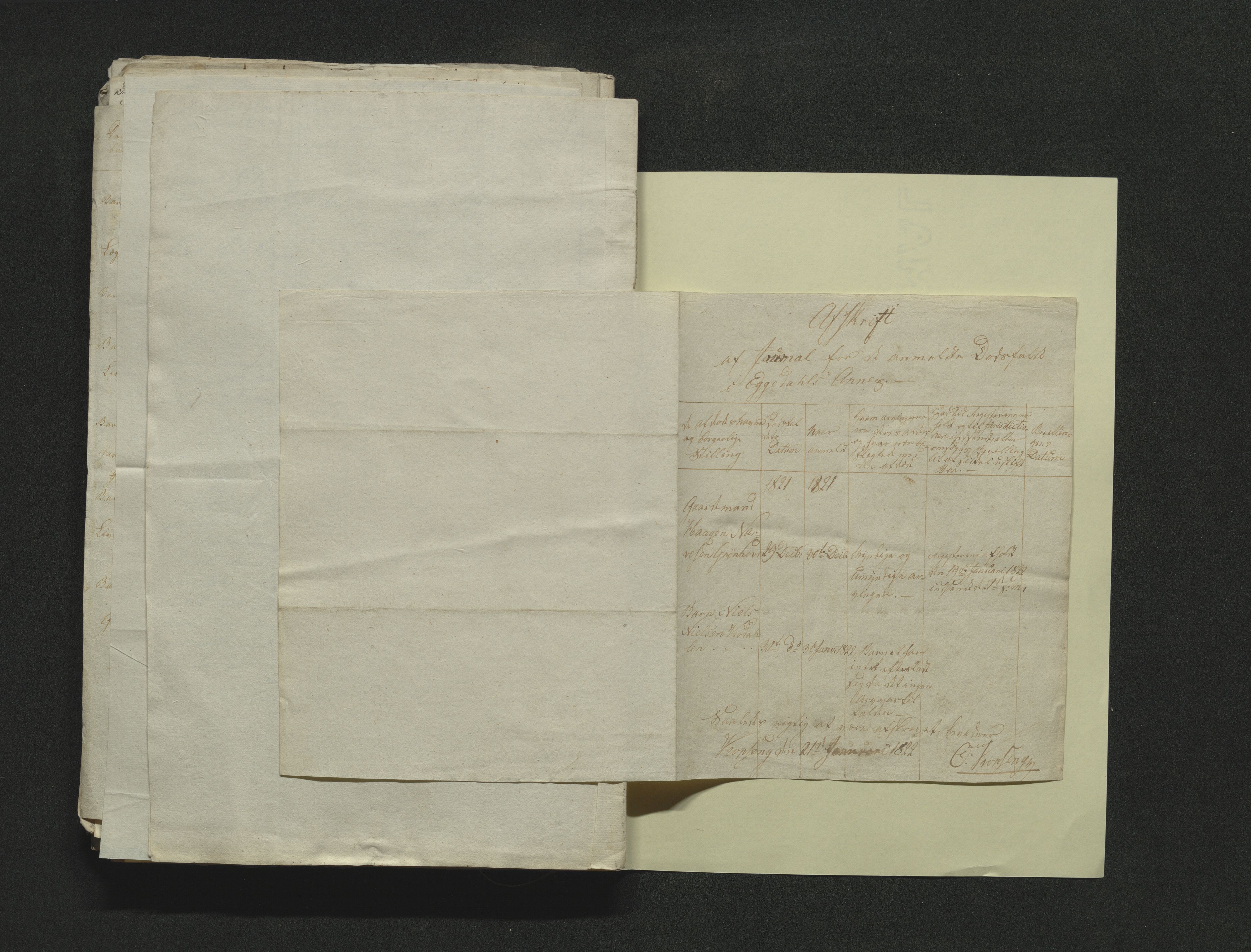 Eiker, Modum og Sigdal sorenskriveri, AV/SAKO-A-123/H/Ha/Hab/L0001: Dødsfallsmeldinger, 1812-1822, p. 289