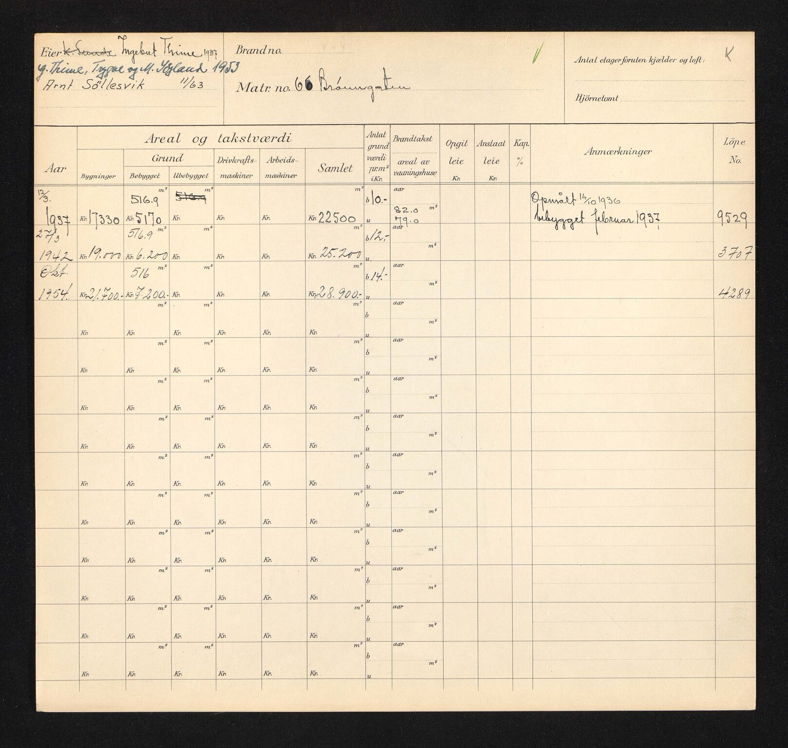 Stavanger kommune. Skattetakstvesenet, BYST/A-0440/F/Fa/Faa/L0006/0008: Skattetakstkort / Brønngata 60 - 90