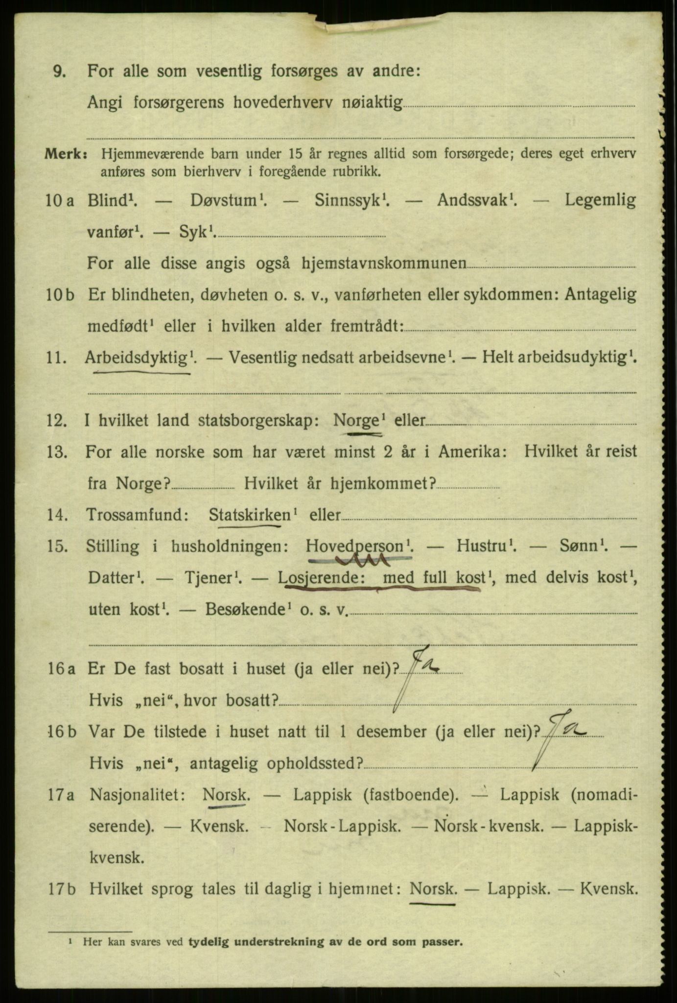 SATØ, 1920 census for Tromsø, 1920, p. 13530