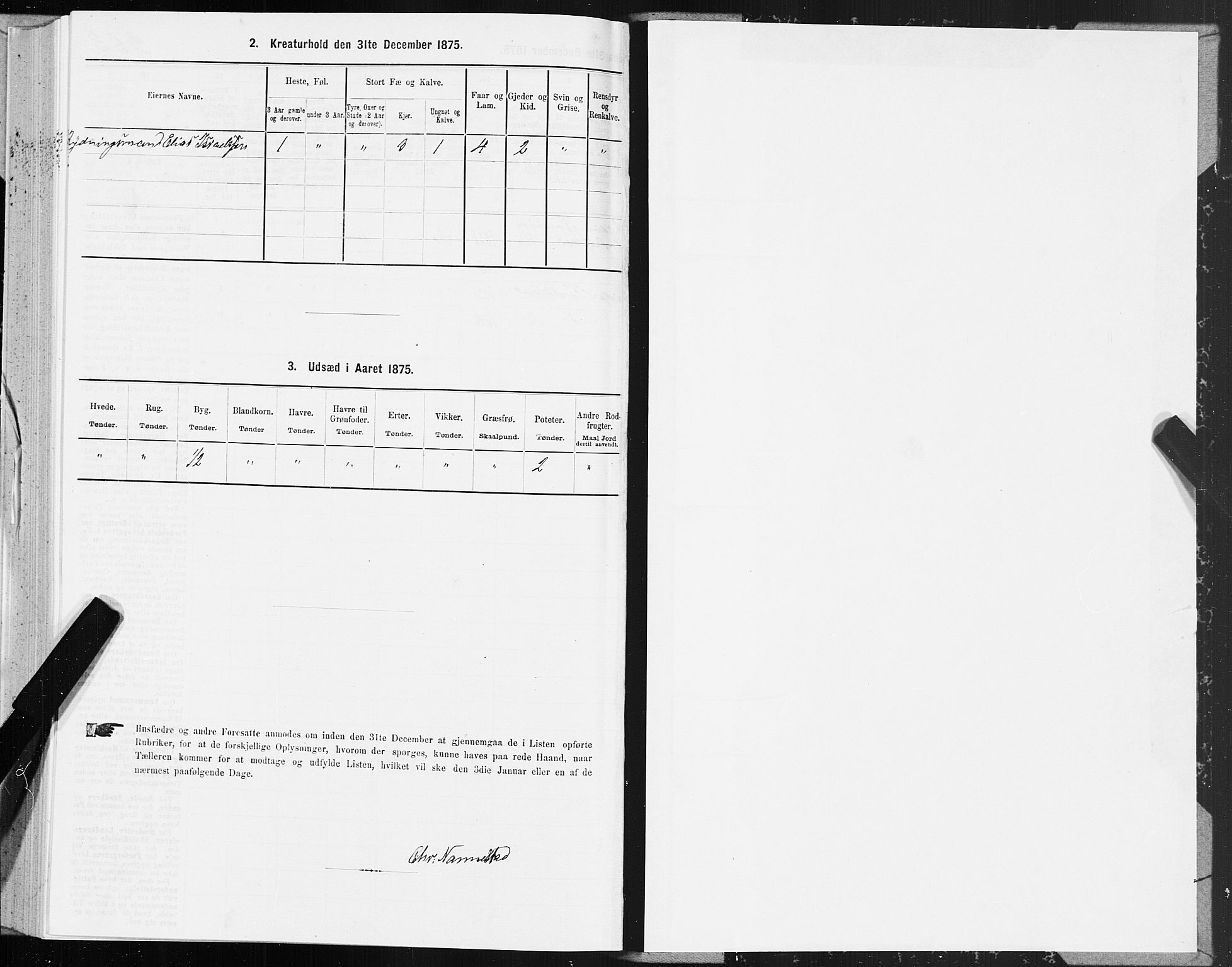 SAT, 1875 census for 1833P Mo, 1875