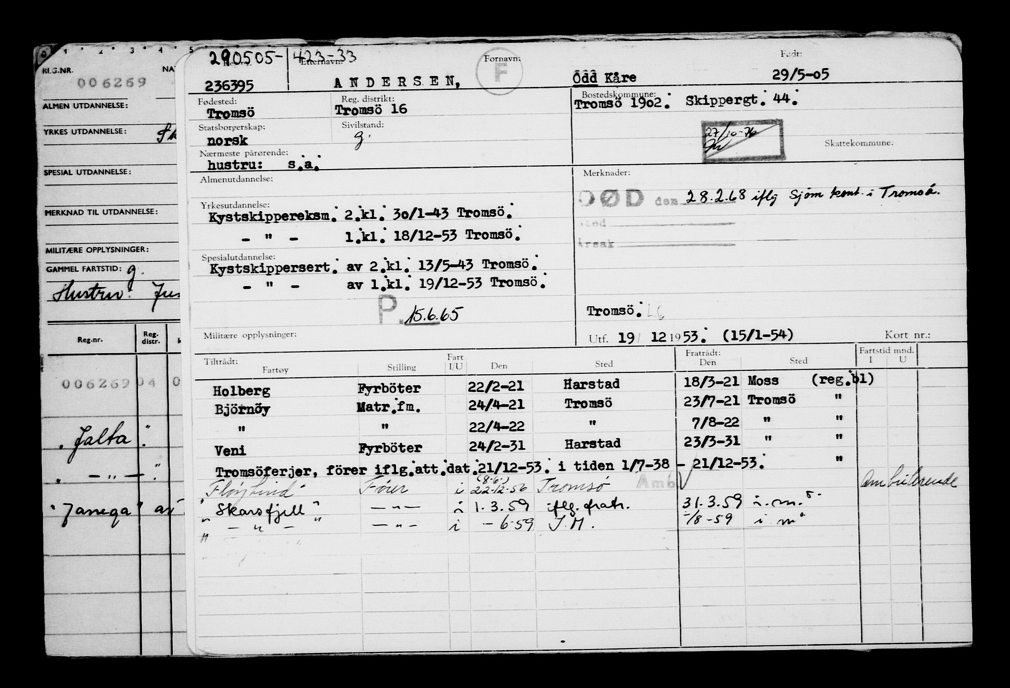 Direktoratet for sjømenn, AV/RA-S-3545/G/Gb/L0059: Hovedkort, 1905, p. 329