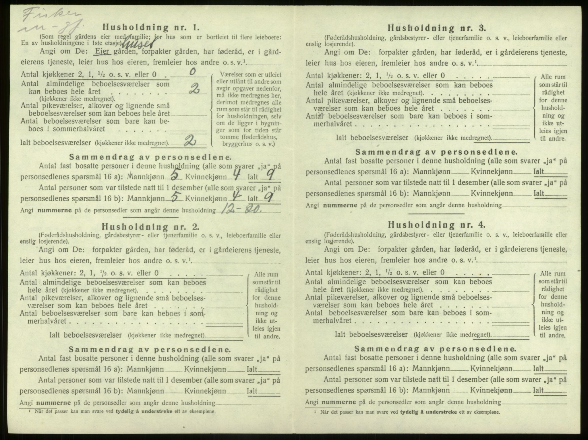 SAB, 1920 census for Kinn, 1920, p. 522