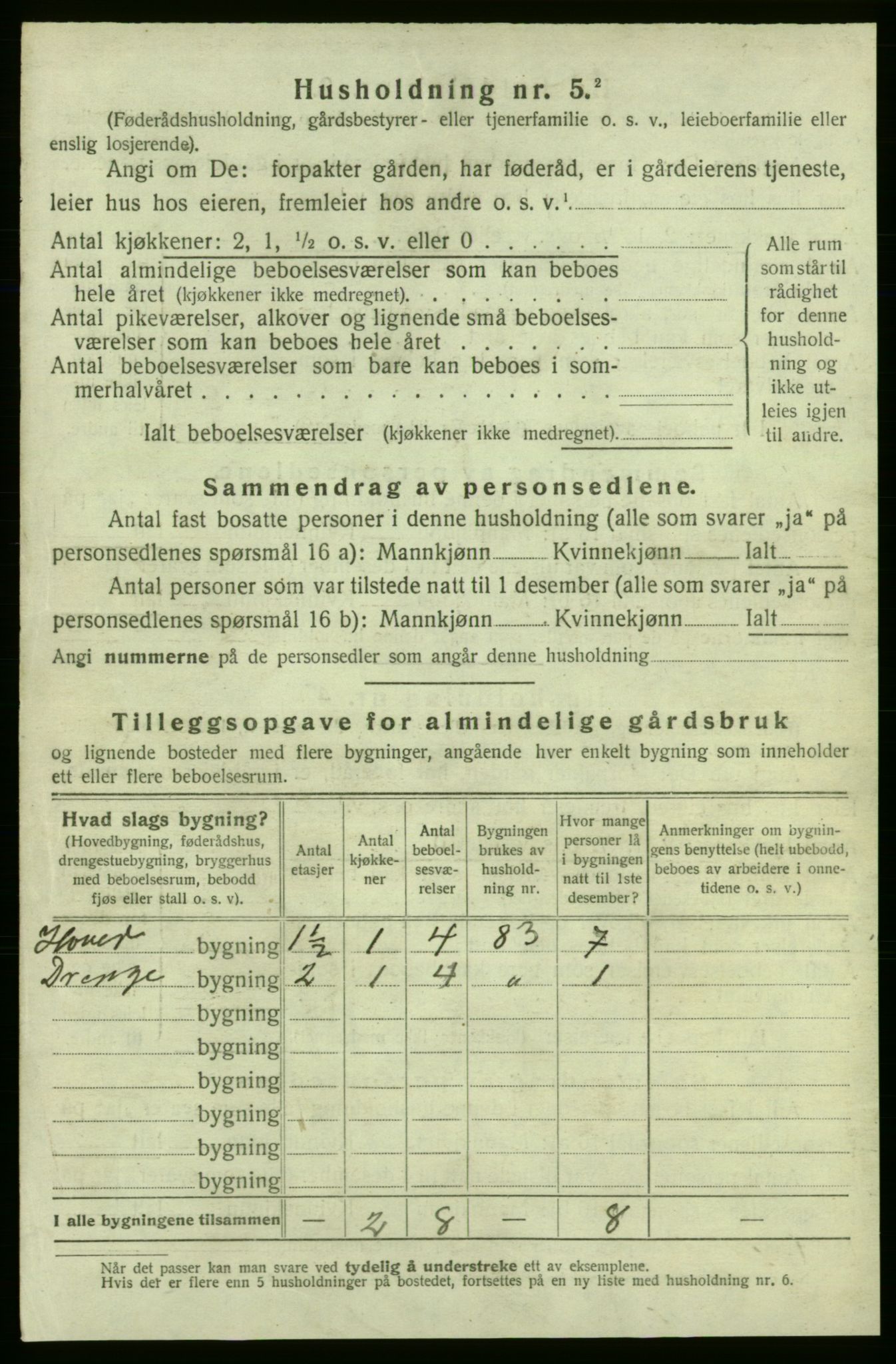 SAB, 1920 census for Strandebarm, 1920, p. 865