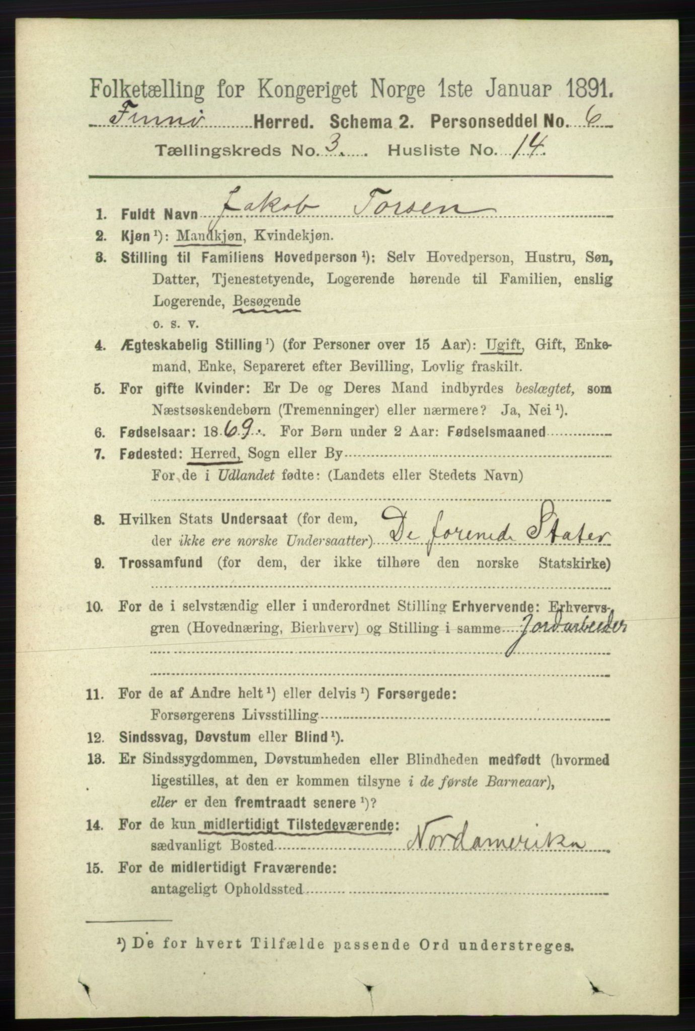 RA, 1891 census for 1141 Finnøy, 1891, p. 554