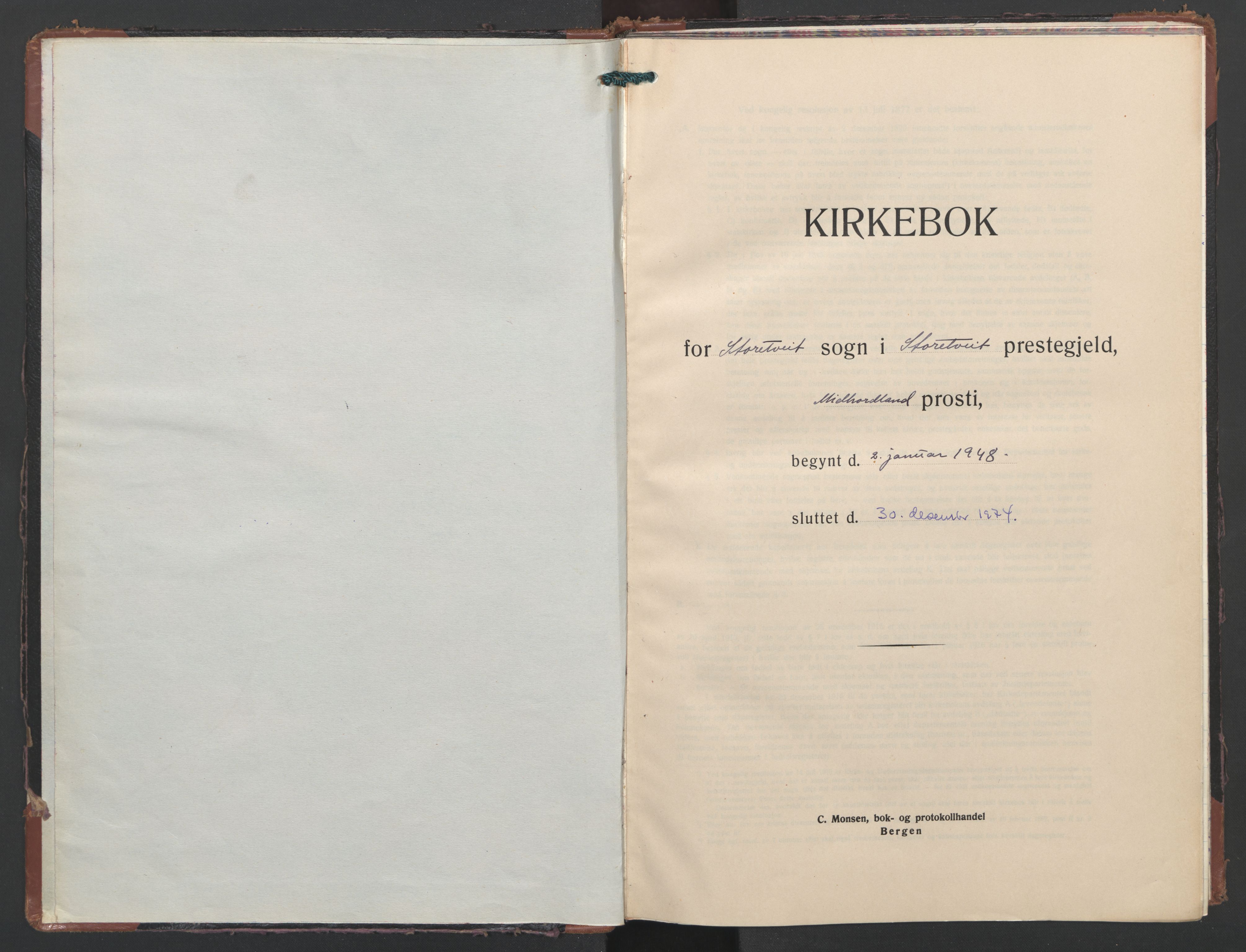 Storetveit Sokneprestembete, SAB/A-78301/H/Ha/Haa: Parish register (official) no. D 1, 1948-1974