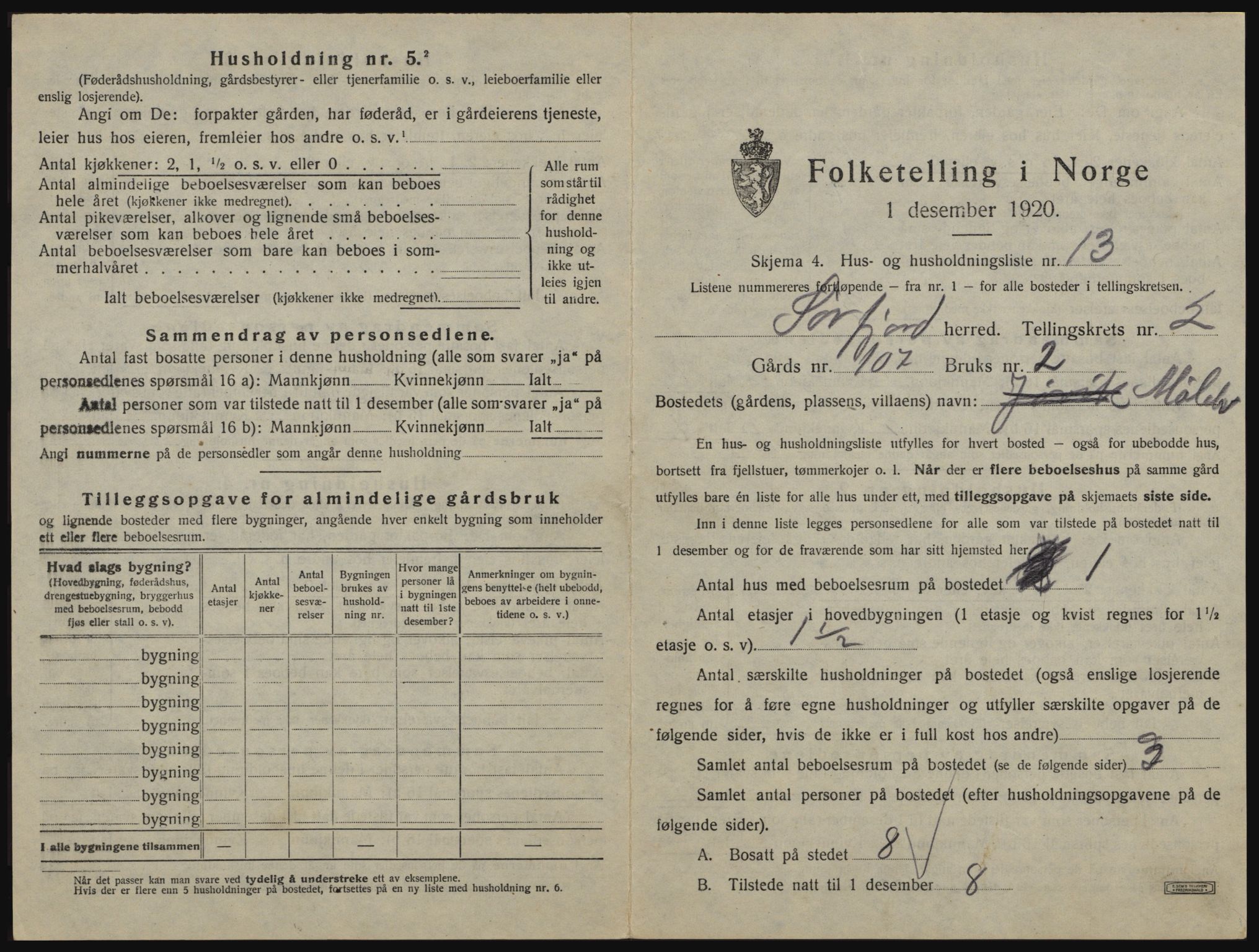 SATØ, 1920 census for Sørfjord, 1920, p. 81