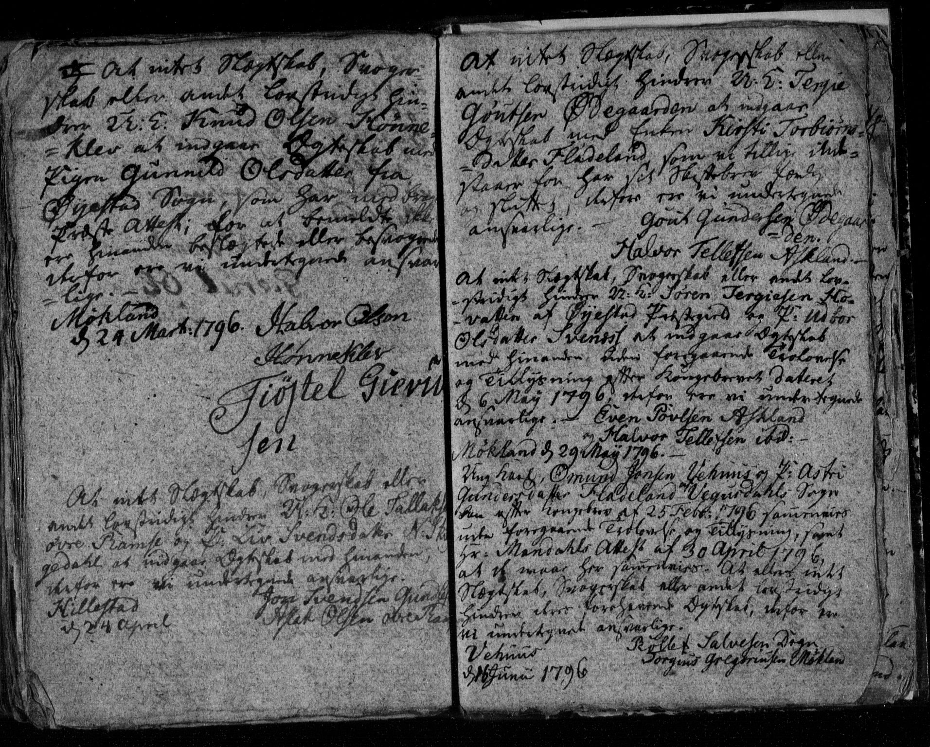 Åmli sokneprestkontor, AV/SAK-1111-0050/F/Fe/L0001: Best man's statements no. A VI 40, 1754-1799