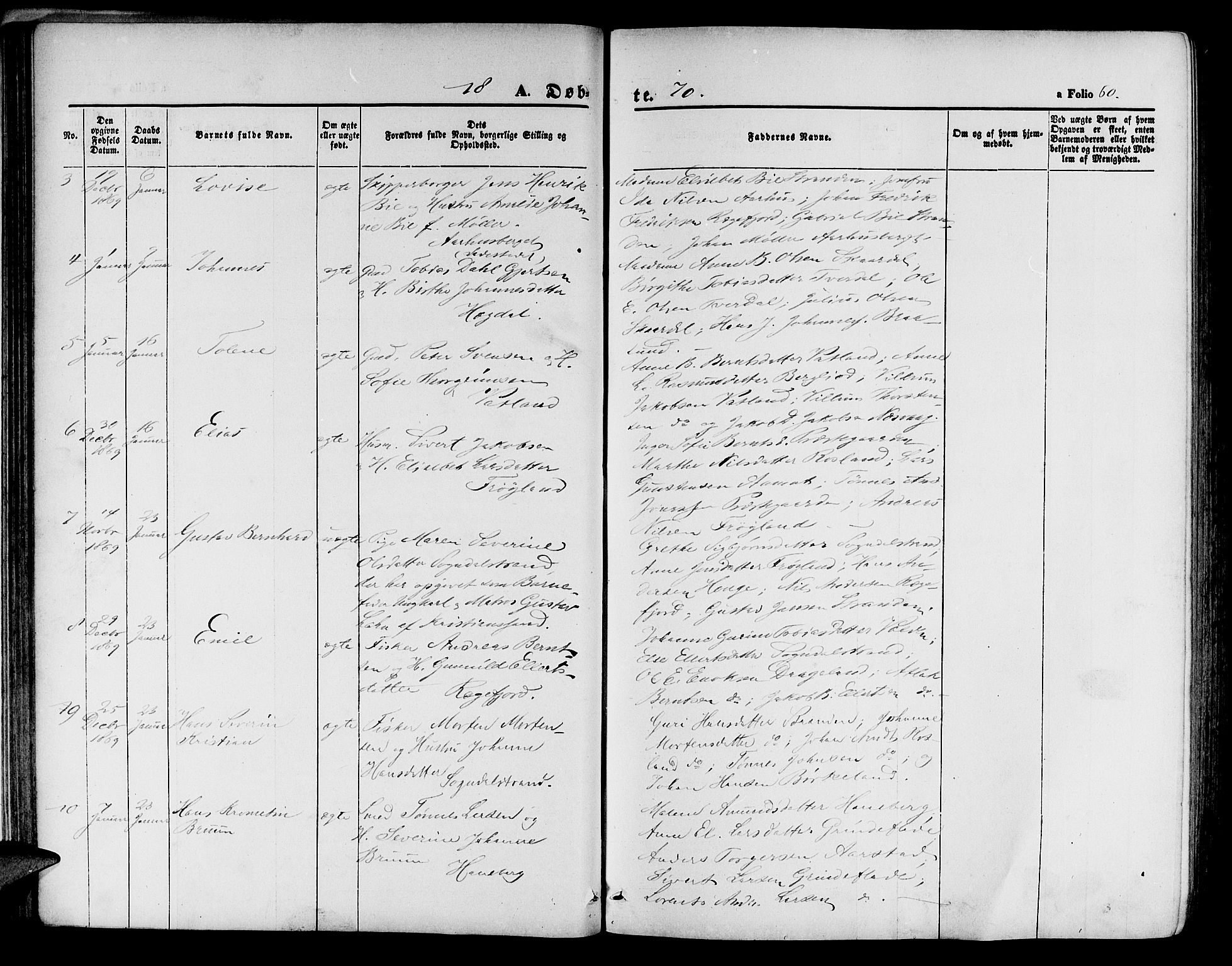 Sokndal sokneprestkontor, SAST/A-101808: Parish register (copy) no. B 3, 1865-1879, p. 60