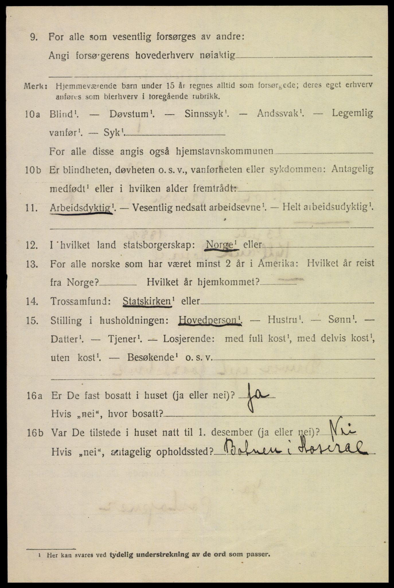 SAK, 1920 census for Åseral, 1920, p. 773