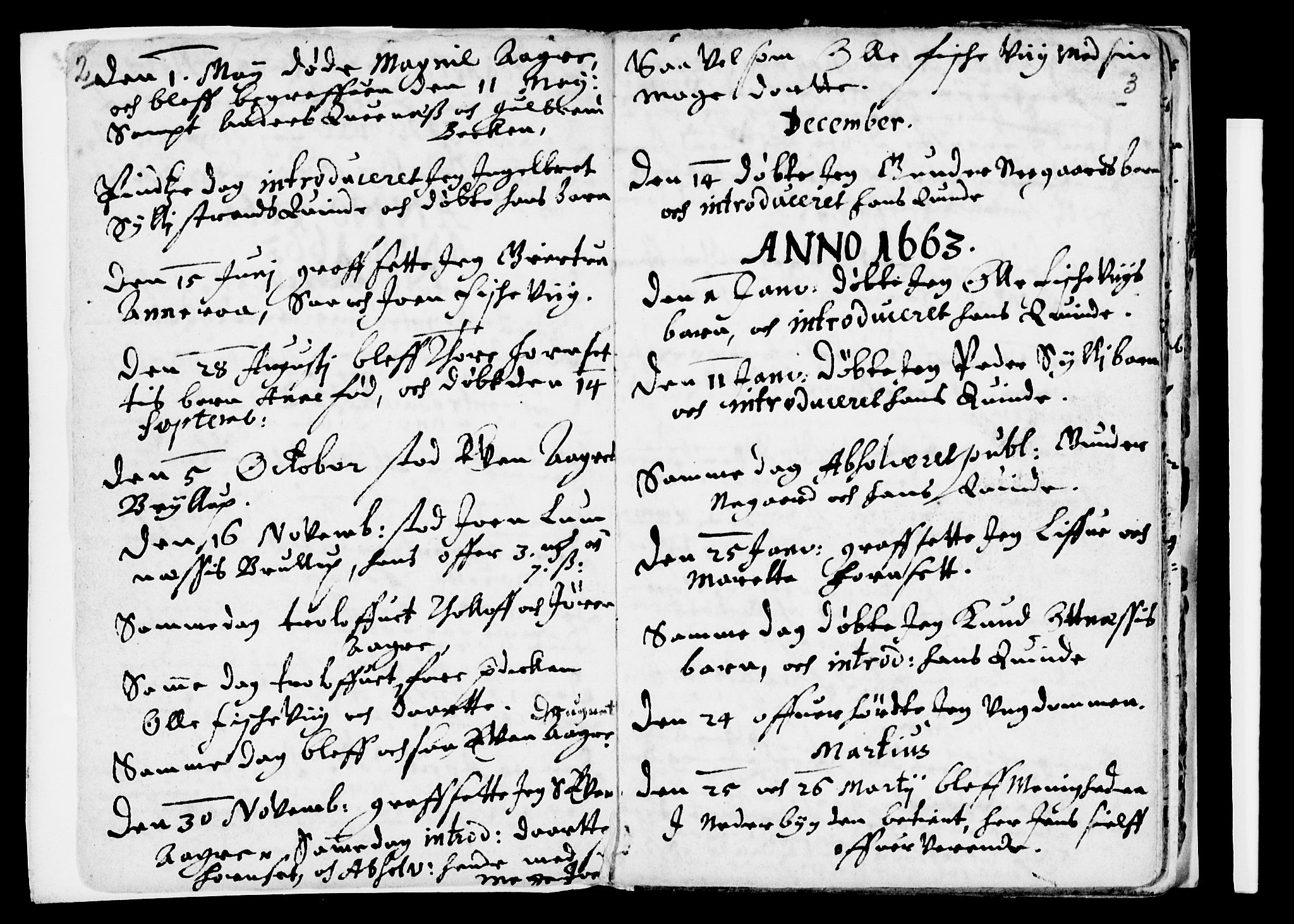 Åmot prestekontor, Hedmark, AV/SAH-PREST-056/H/Ha/Haa/L0001: Parish register (official) no. 1 /1, 1661-1680, p. 2-3