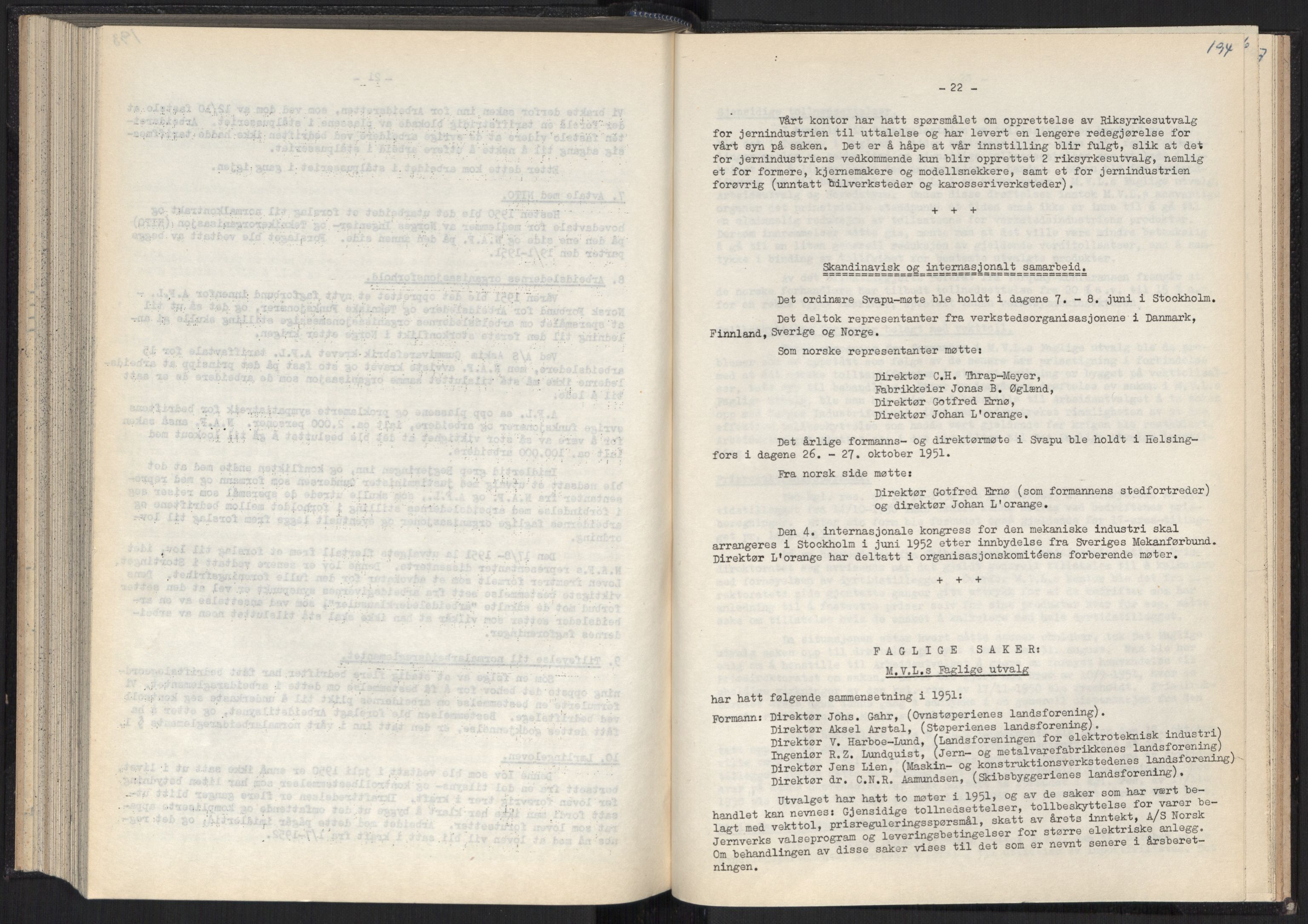 Teknologibedriftenes Landsforening TBL, AV/RA-PA-1700/A/Ad/L0007: Årsberetning med register, 1940-1951, p. 194