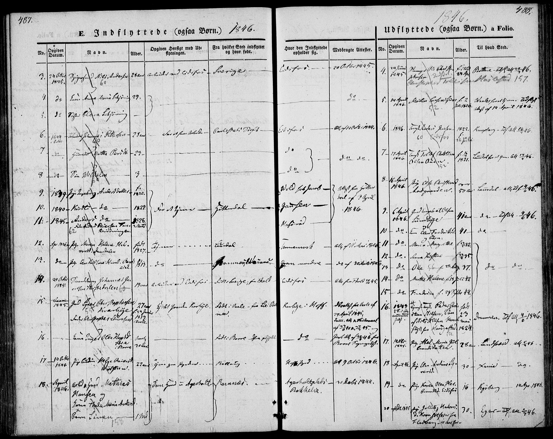 Hof kirkebøker, SAKO/A-64/F/Fa/L0005: Parish register (official) no. I 5, 1844-1851, p. 487-488