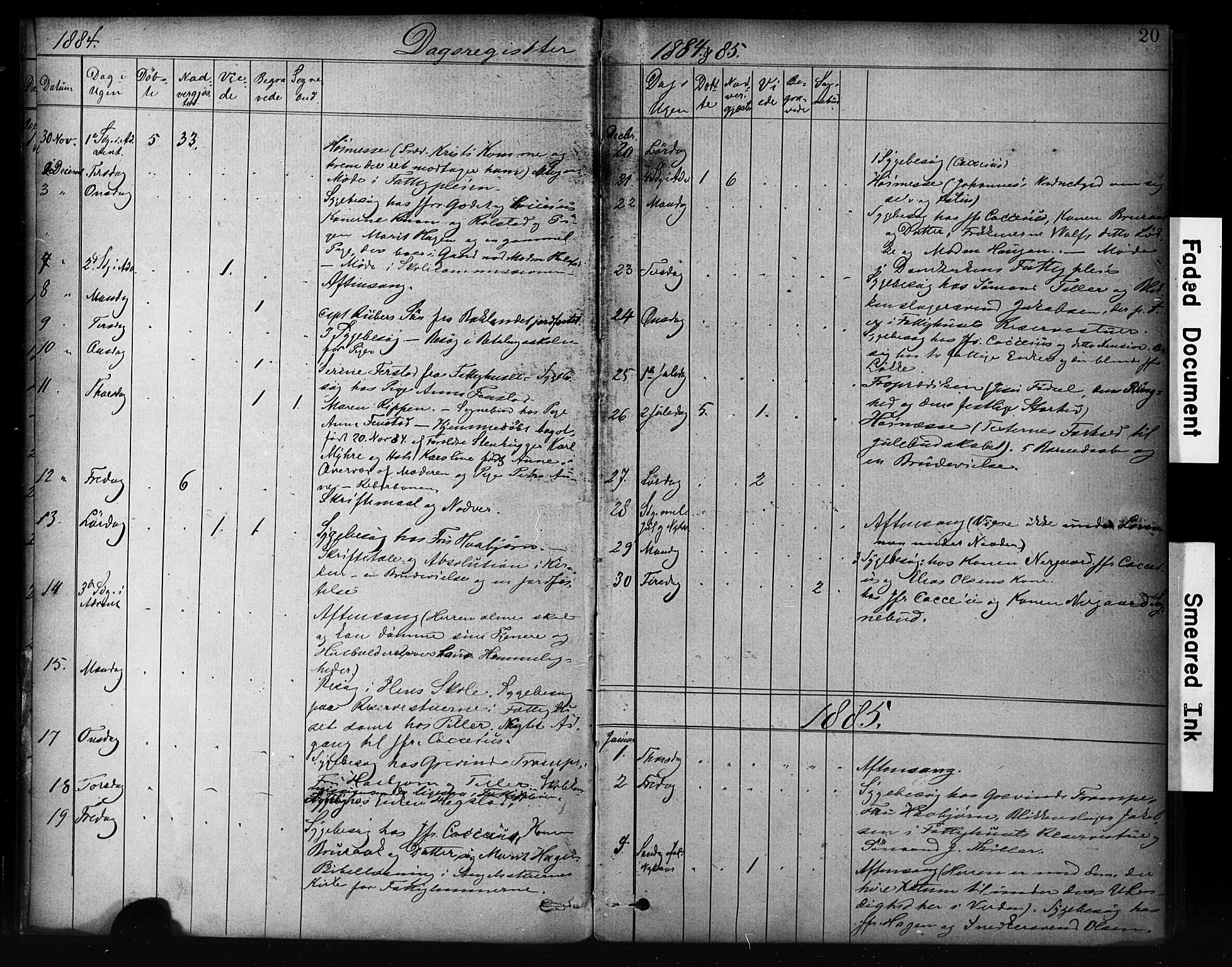 Ministerialprotokoller, klokkerbøker og fødselsregistre - Sør-Trøndelag, SAT/A-1456/601/L0071: Curate's parish register no. 601B04, 1882-1931, p. 20