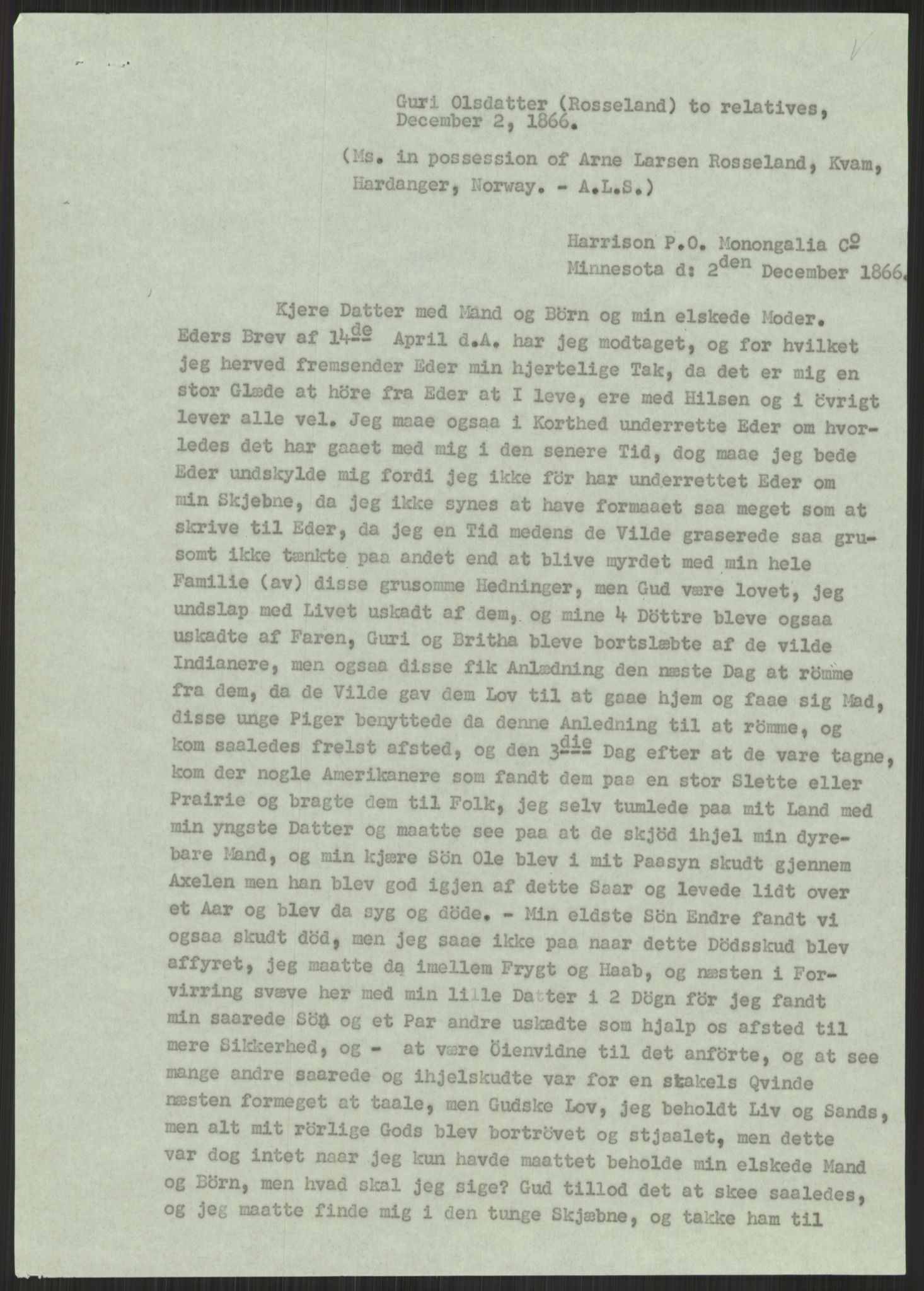 Samlinger til kildeutgivelse, Amerikabrevene, AV/RA-EA-4057/F/L0032: Innlån fra Hordaland: Nesheim - Øverland, 1838-1914, p. 469