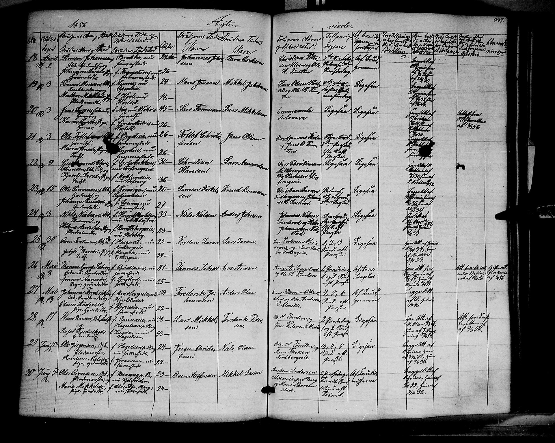 Ringsaker prestekontor, AV/SAH-PREST-014/K/Ka/L0009: Parish register (official) no. 9, 1850-1860, p. 337