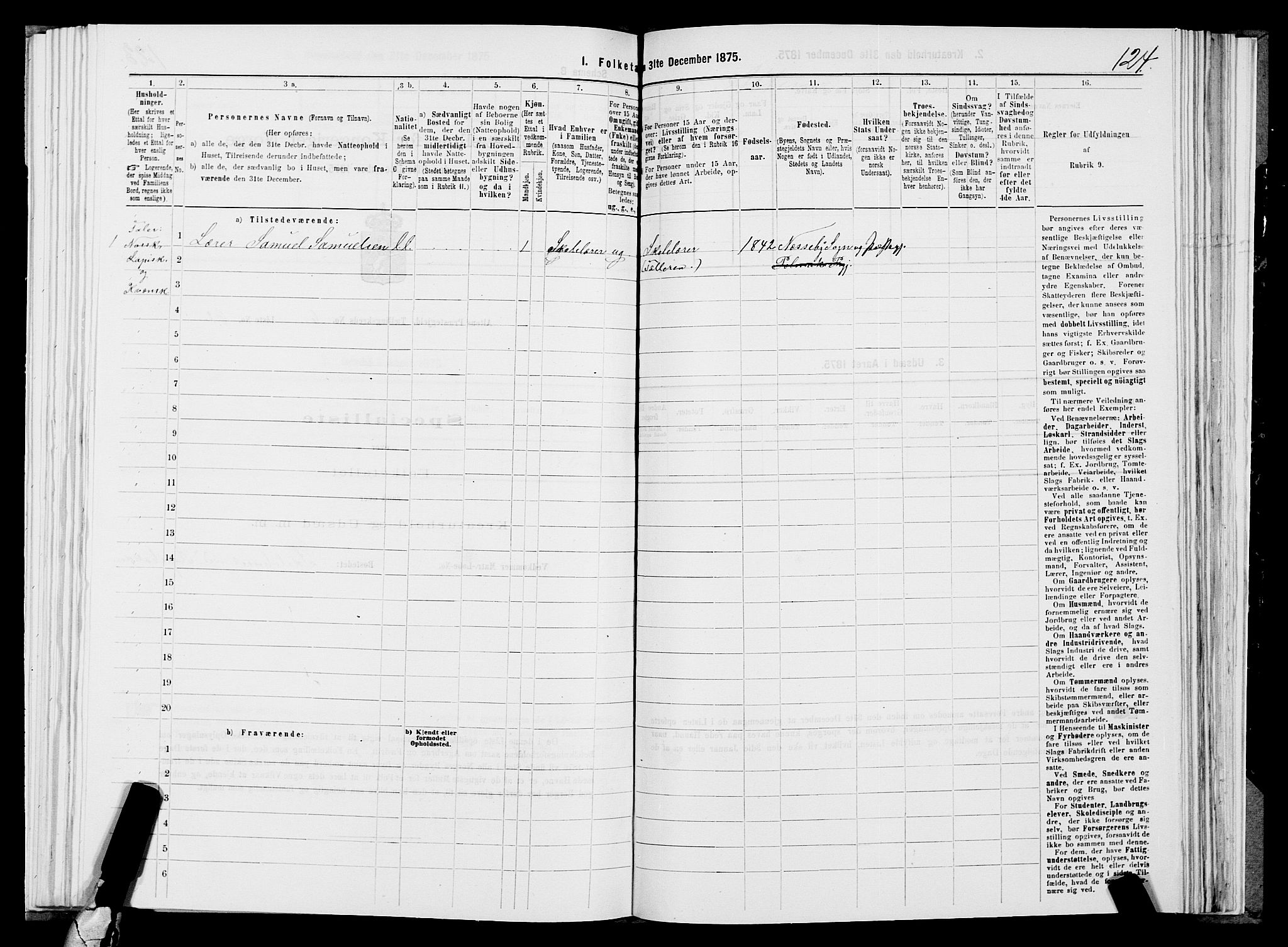 SATØ, 1875 census for 2012P Alta, 1875, p. 3124