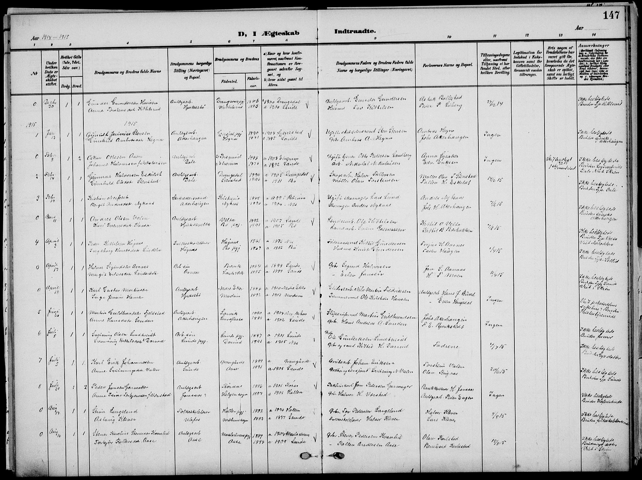 Sauherad kirkebøker, AV/SAKO-A-298/G/Ga/L0004a: Parish register (copy) no. I 4a, 1906-1934, p. 147