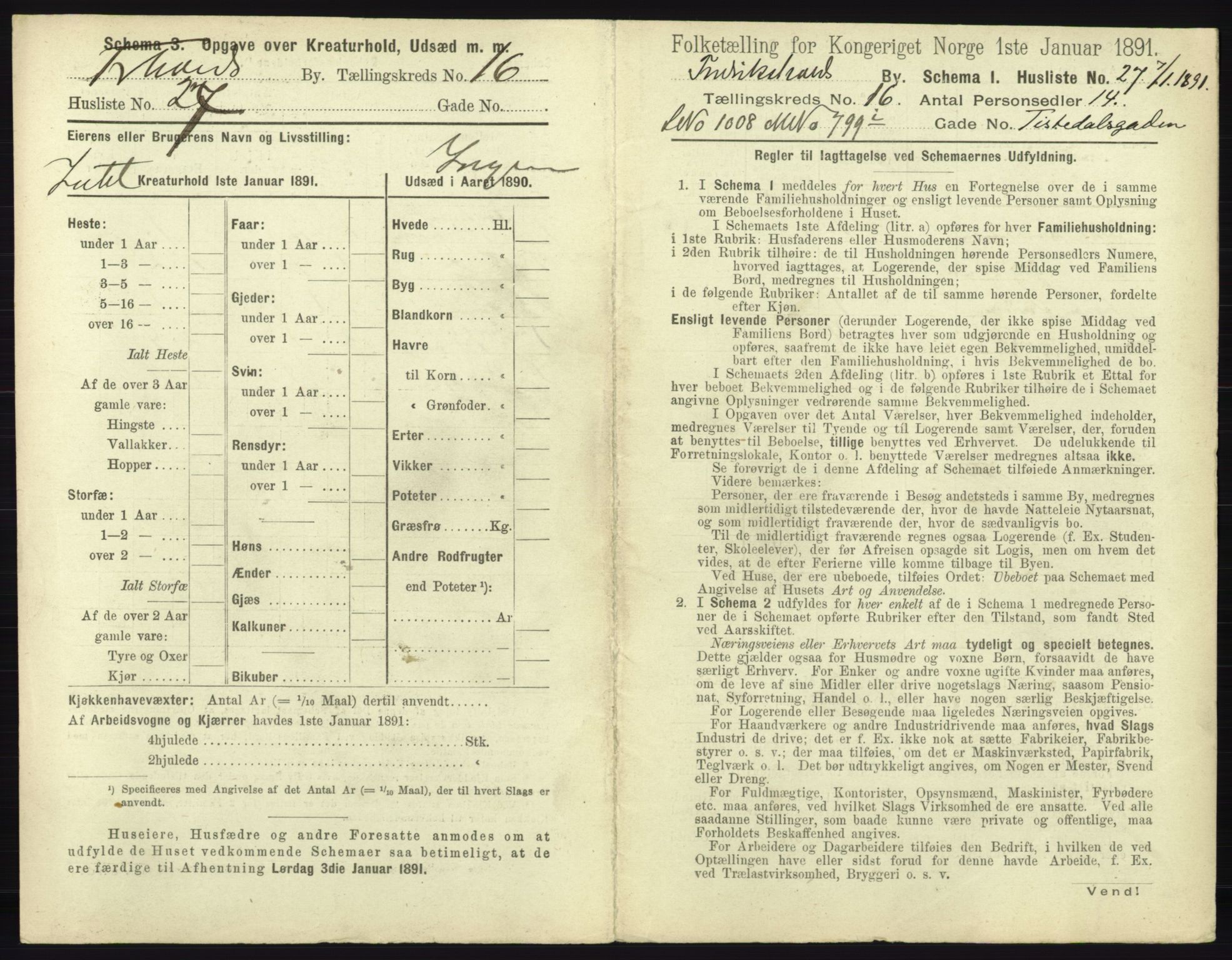 RA, 1891 census for 0101 Fredrikshald, 1891, p. 1528