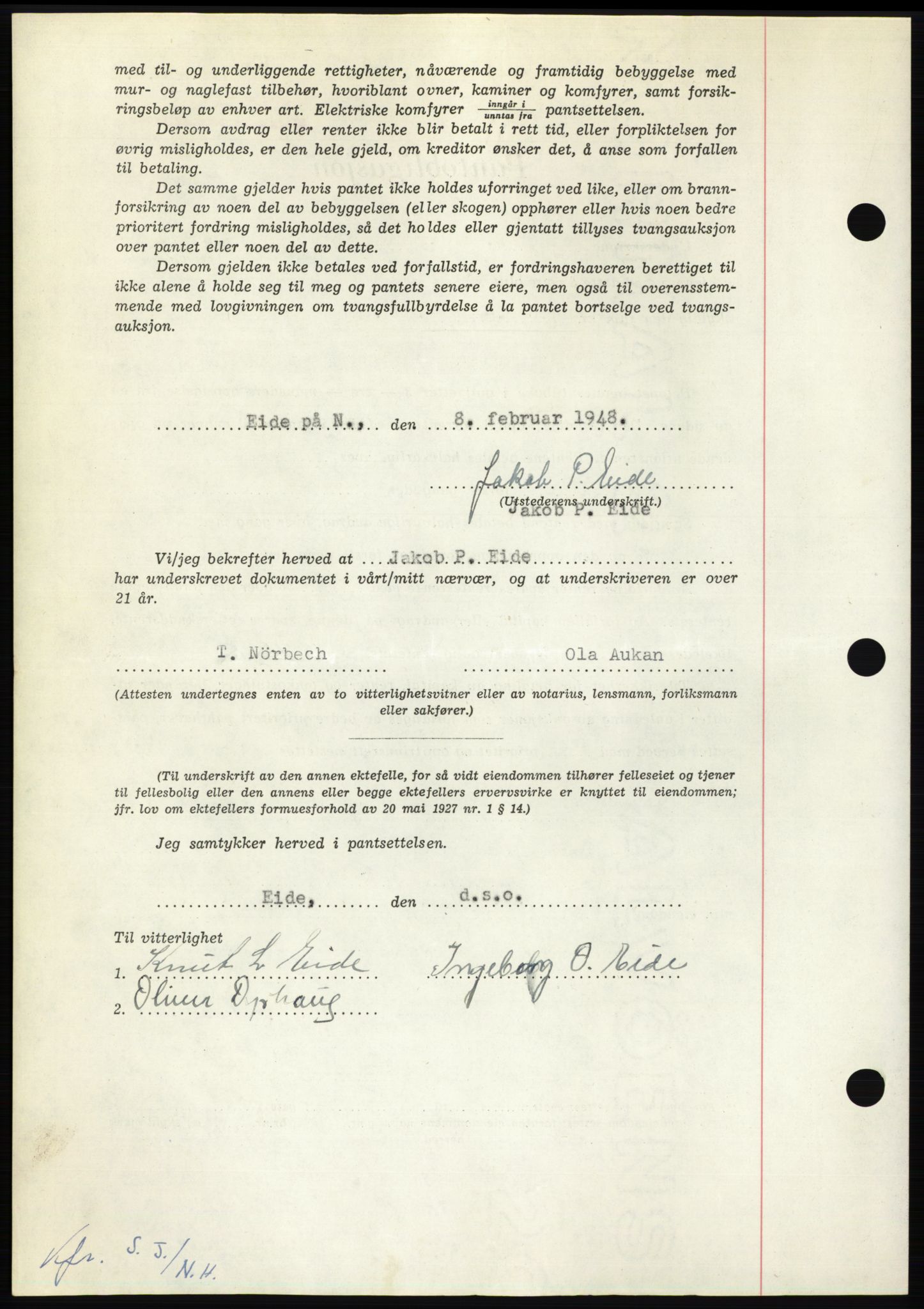 Nordmøre sorenskriveri, AV/SAT-A-4132/1/2/2Ca: Mortgage book no. B98, 1948-1948, Diary no: : 440/1948