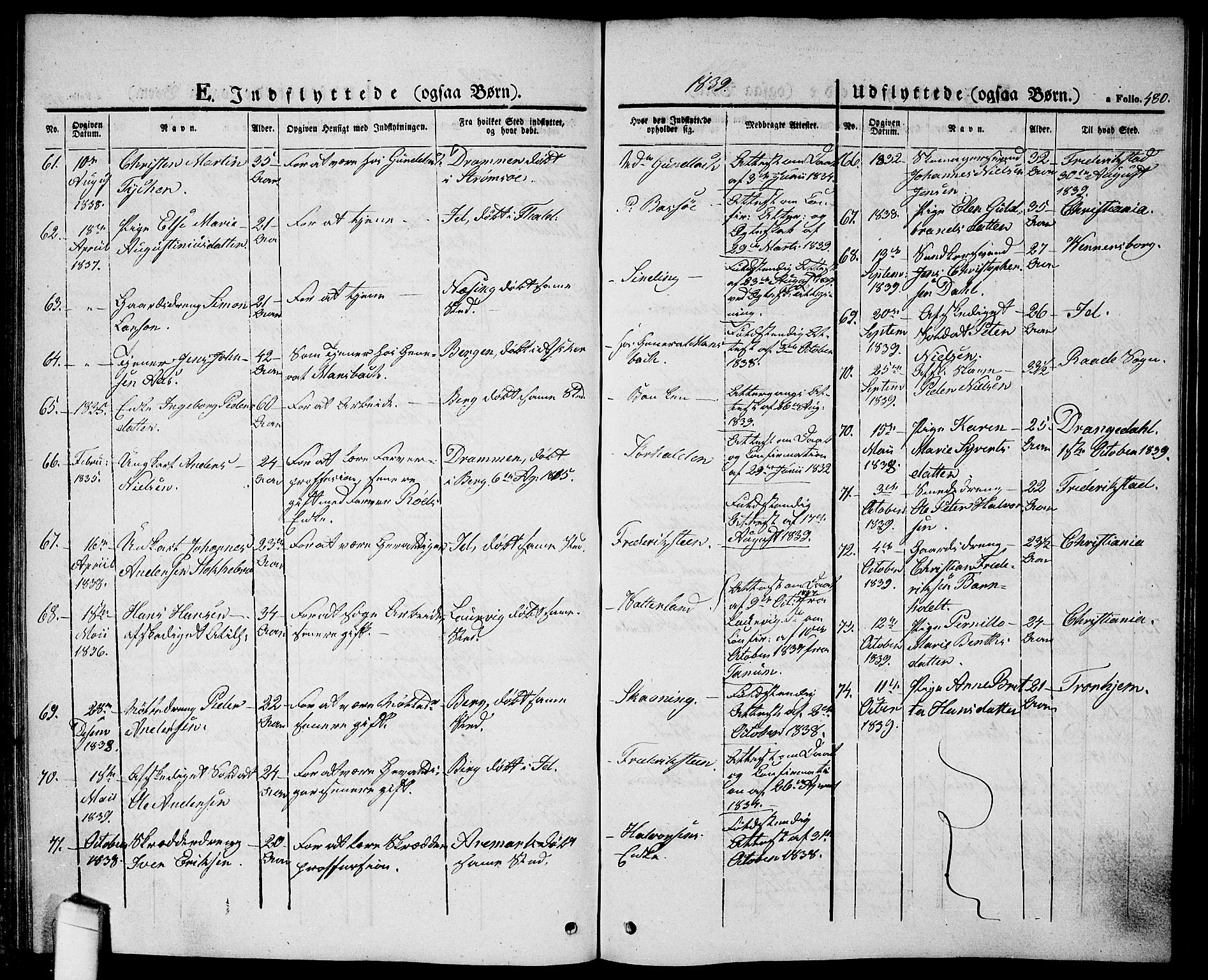 Halden prestekontor Kirkebøker, SAO/A-10909/G/Ga/L0003: Parish register (copy) no. 3, 1834-1844, p. 480