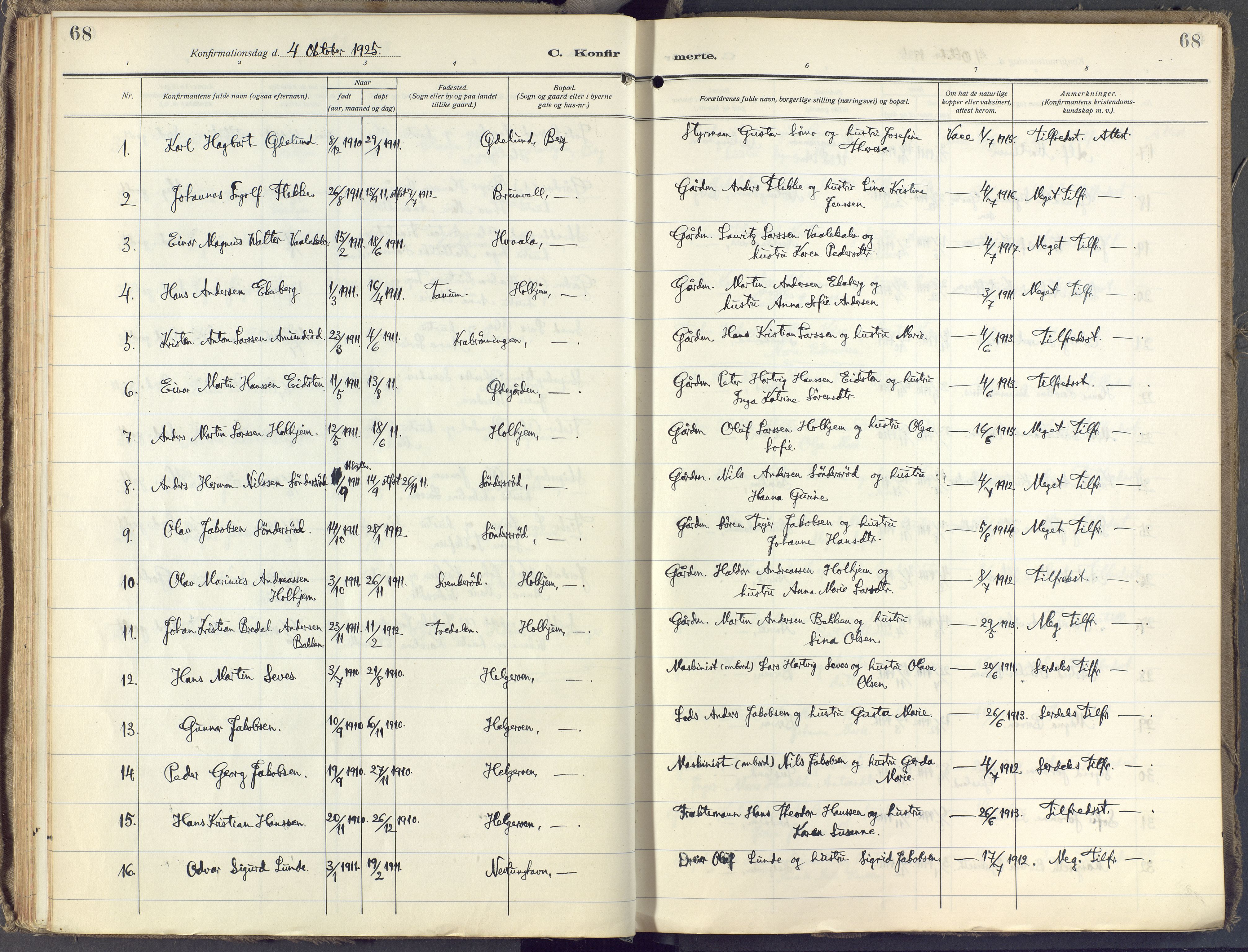 Brunlanes kirkebøker, SAKO/A-342/F/Fb/L0004: Parish register (official) no. II 4, 1923-1940, p. 68