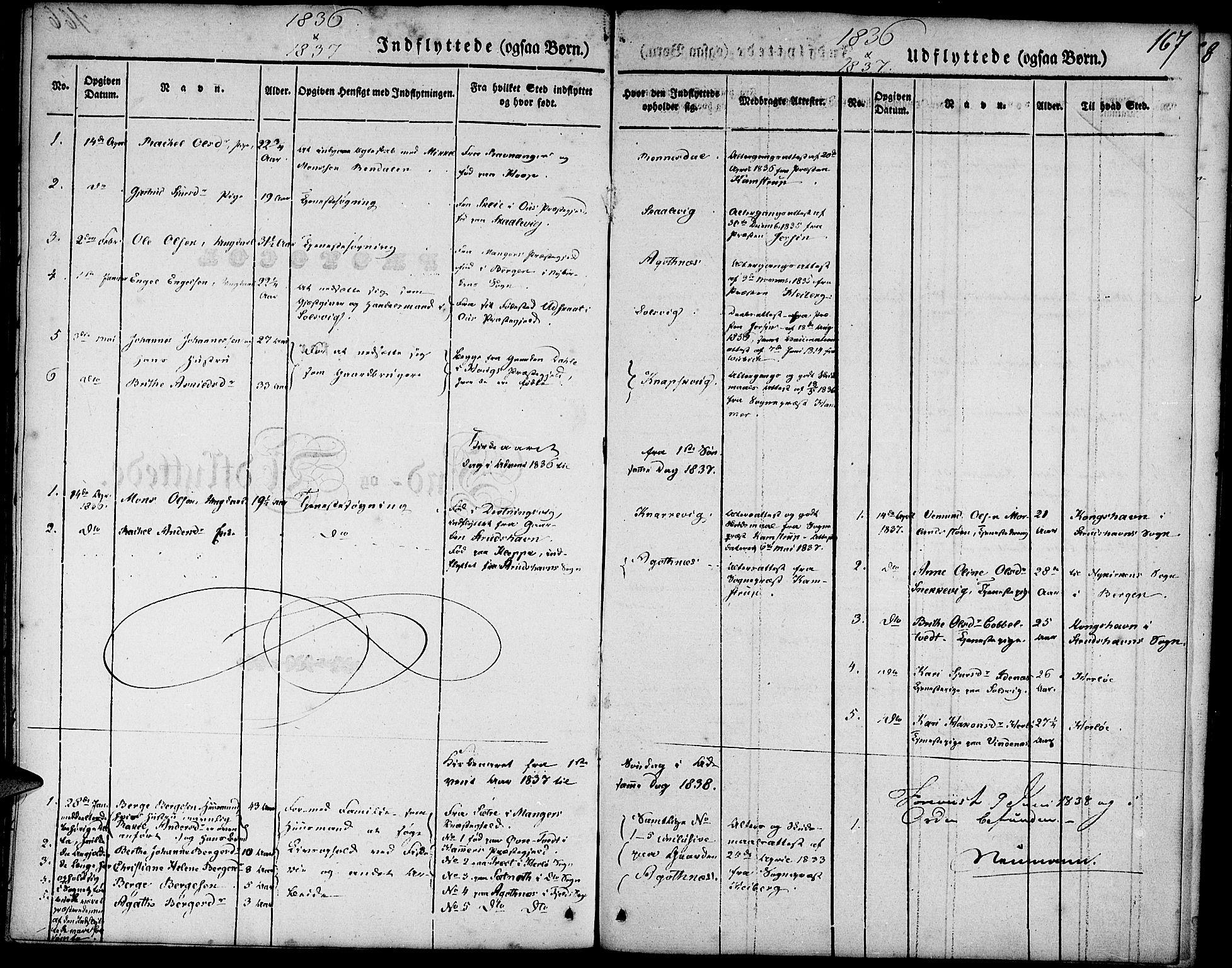 Fjell sokneprestembete, AV/SAB-A-75301/H/Haa: Parish register (official) no. A 1, 1835-1850, p. 167