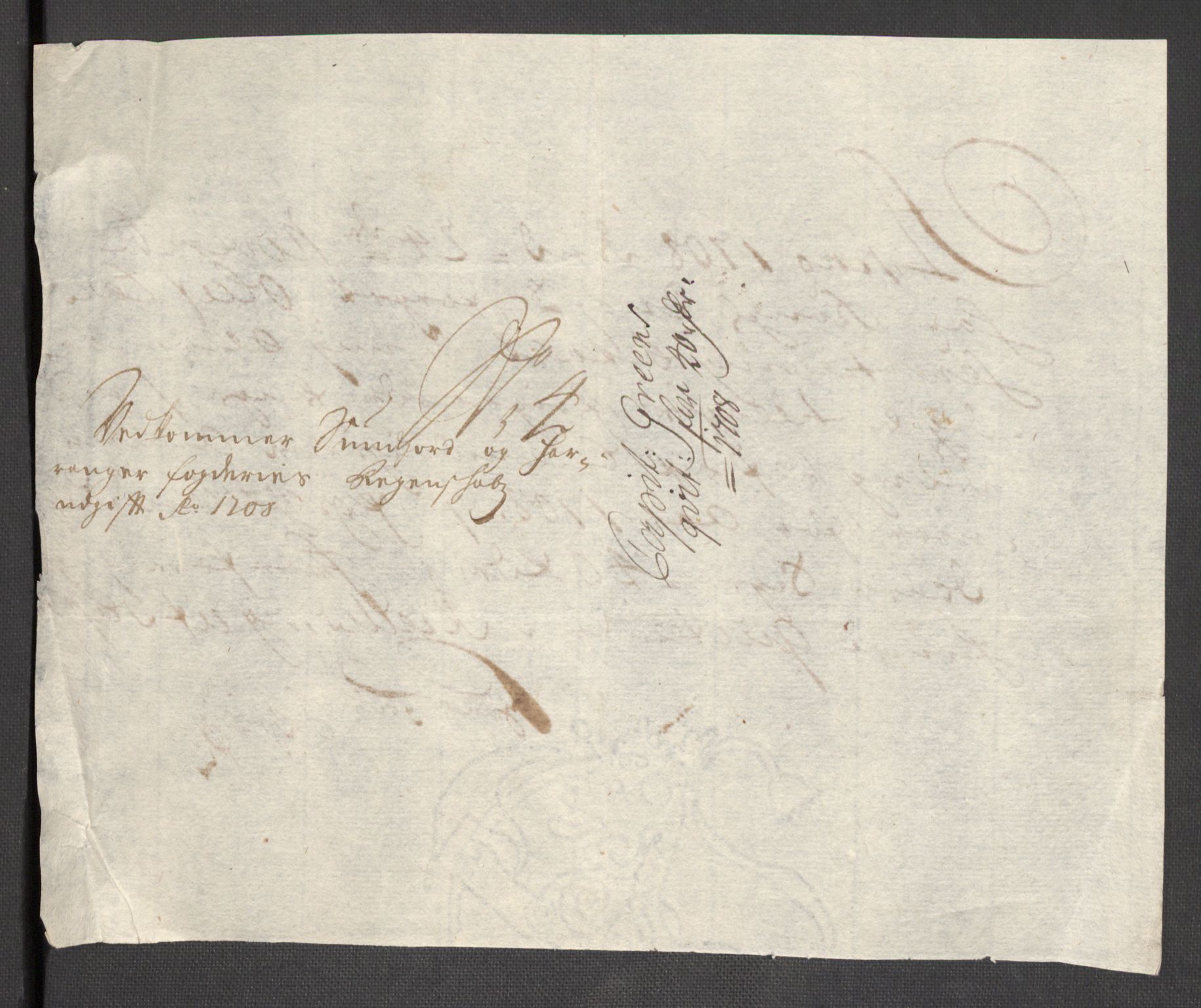 Rentekammeret inntil 1814, Reviderte regnskaper, Fogderegnskap, AV/RA-EA-4092/R48/L2985: Fogderegnskap Sunnhordland og Hardanger, 1708, p. 246