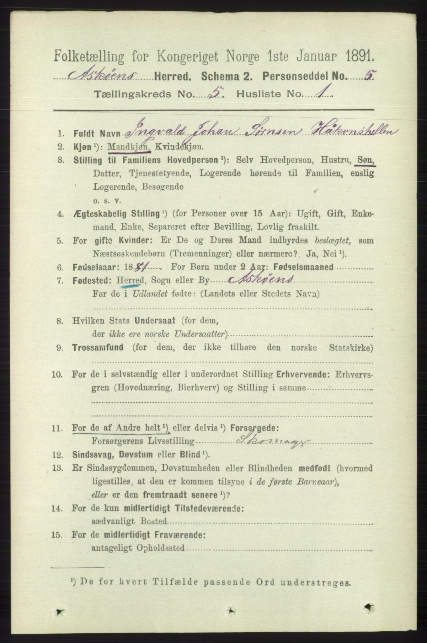 RA, 1891 census for 1247 Askøy, 1891, p. 3500